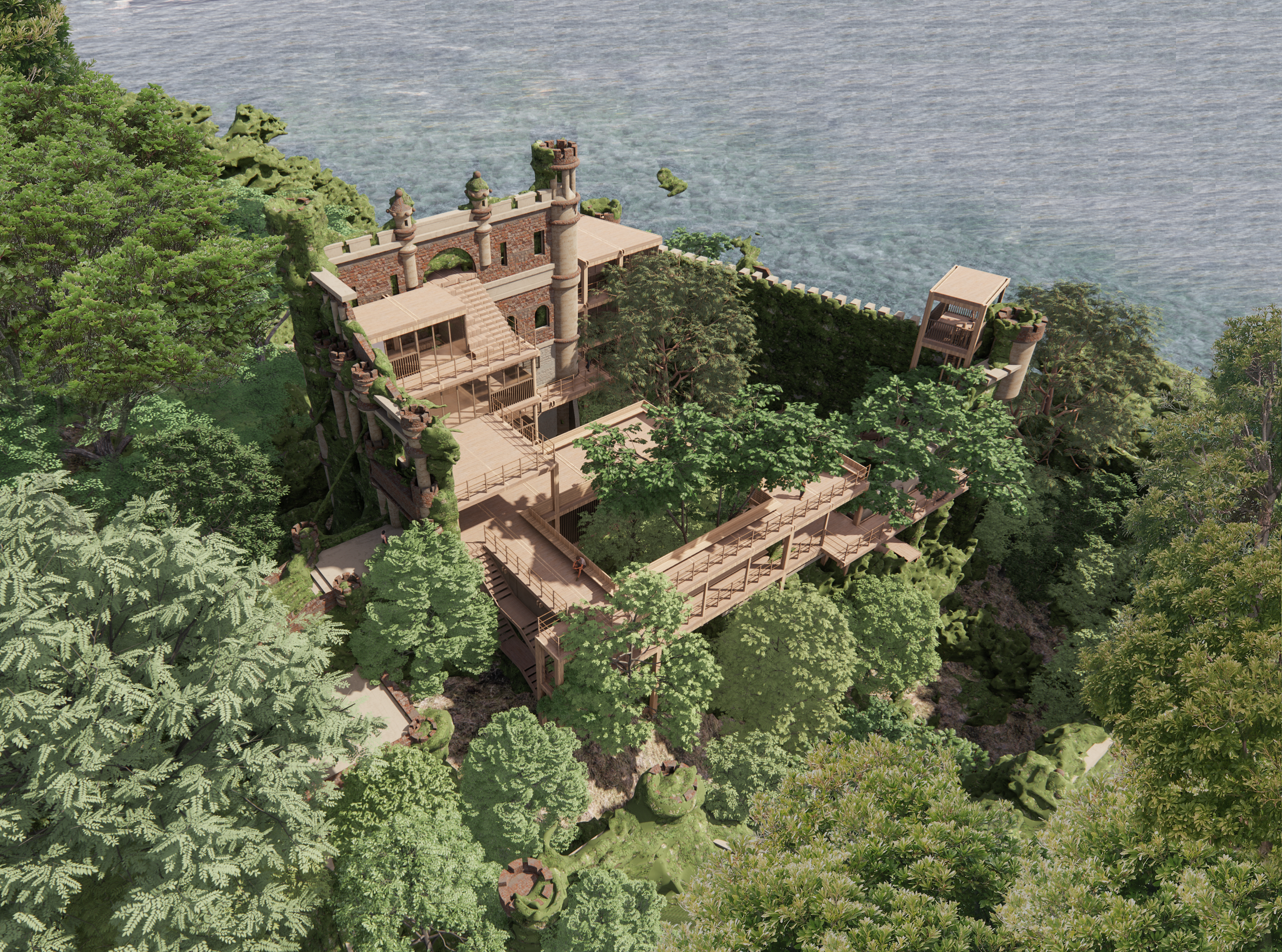 A series of retreats that can host events.