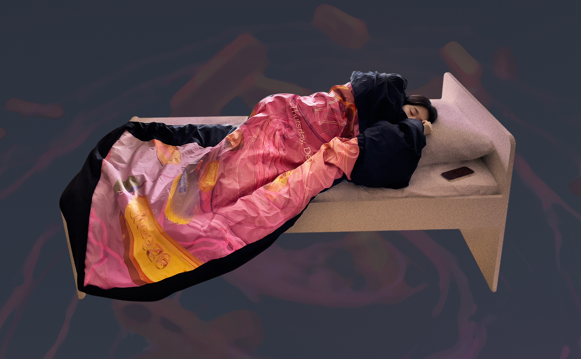 a duvet cover made with snooze maze