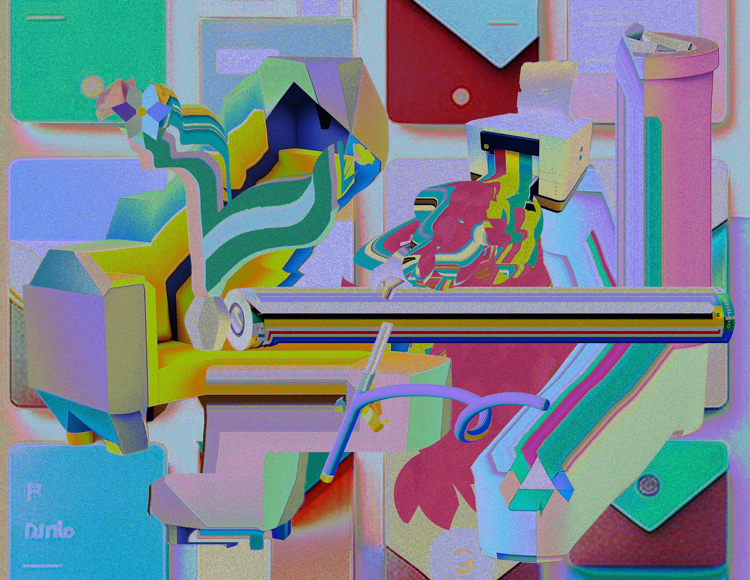 collage of colorful imagery created with Midjourney AI image-generator