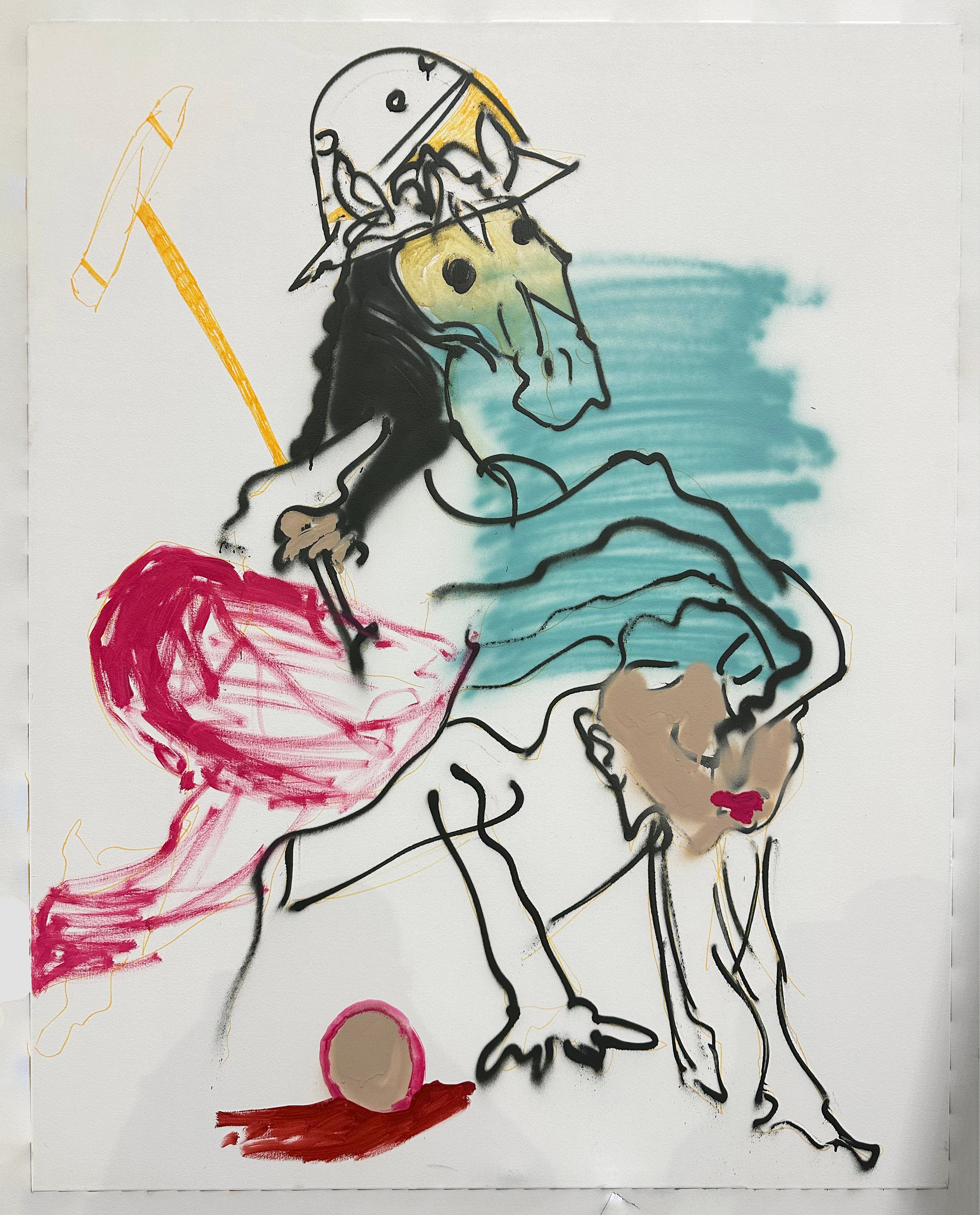 I had dream where I am practicing polo - hitting the polo ball but the horse was swinging and taking the hits. The horse breaks the mallet. I get frantic cause we just got new equipment. 