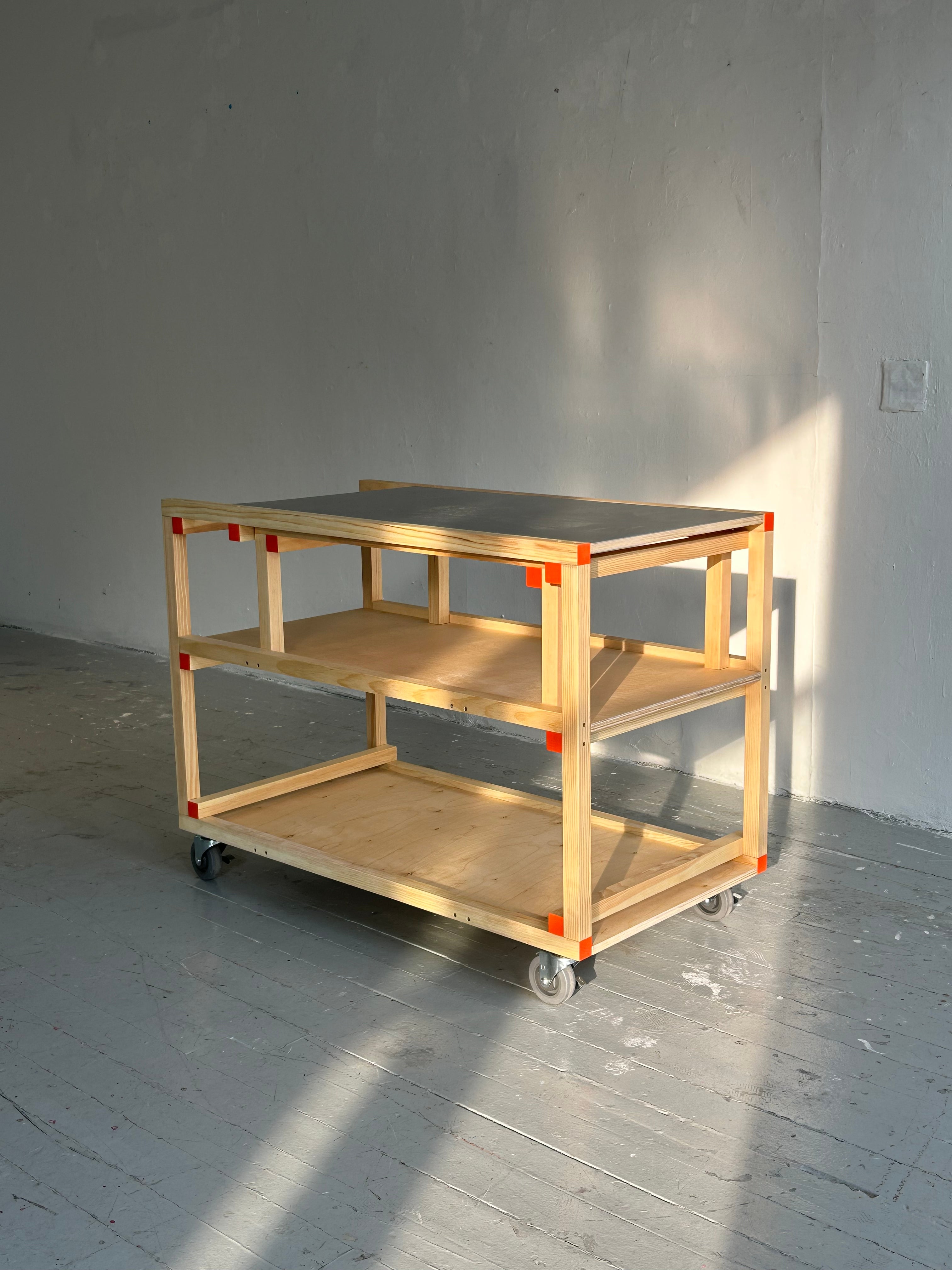 wood full scale model shows cart in it's full form
