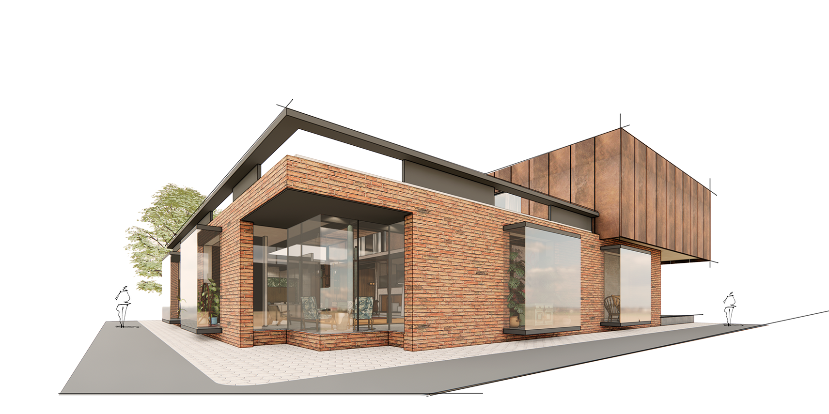 This adaptive reuse proposal explores the meaning of luxury and its translation to Contemporary Indian design. The cantilever is an expression of luxury. Floating masses and large overhangs have always left me in awe. With its complexity in design and attention to detail cantilevered structures elevate the rather ordinary brick façade of the existing structure into something extraordinary. Rather than insisting on exclusivity, the protected outdoor space under the cantilever creates a luxurious public space