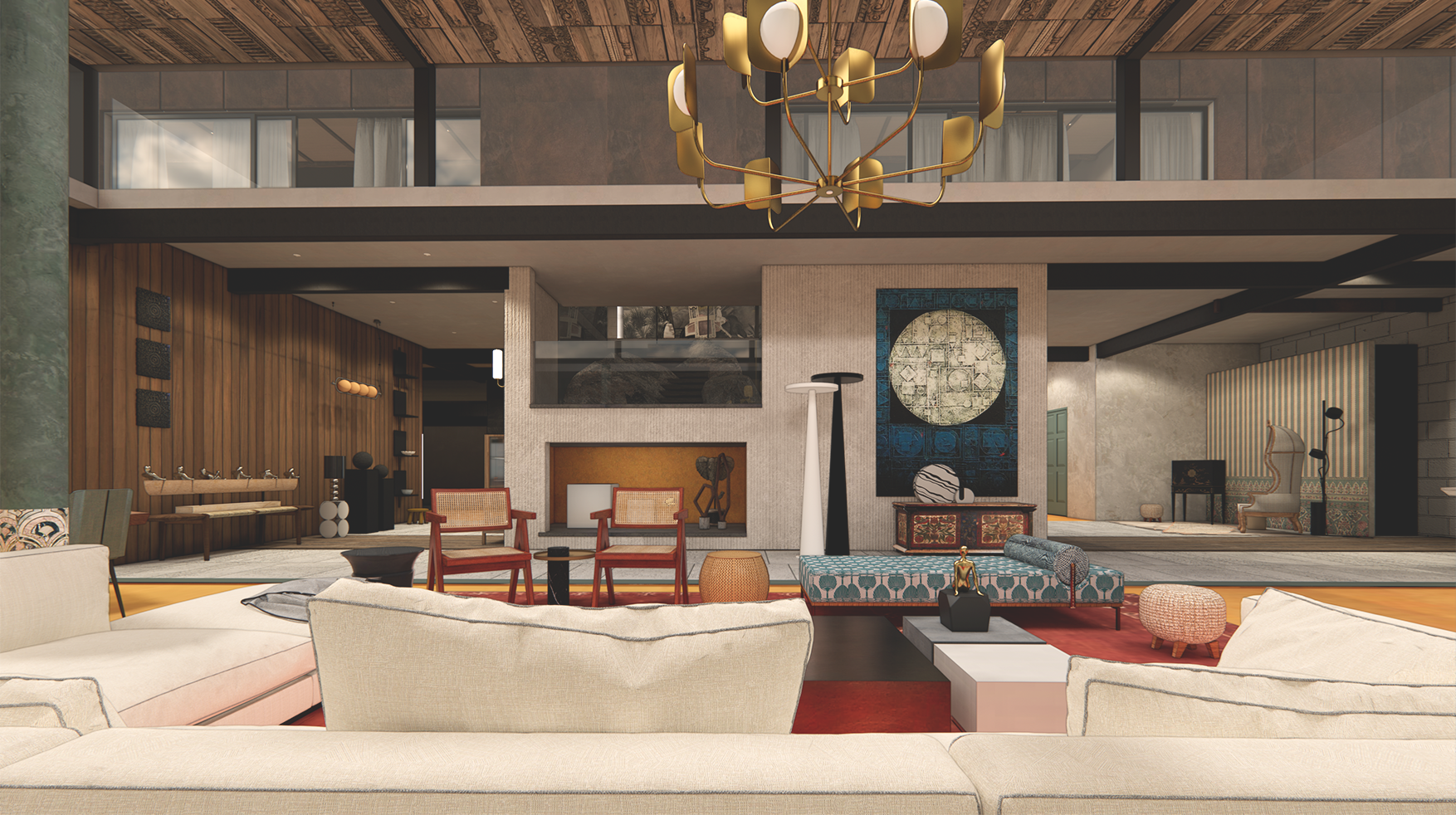 Indian styles of design have a deep rooted sense of tradition and layering of various colors. materials and textures. This contemporary take bridges the gap between India’s vibrant colors and the concept of ‘less is more’.