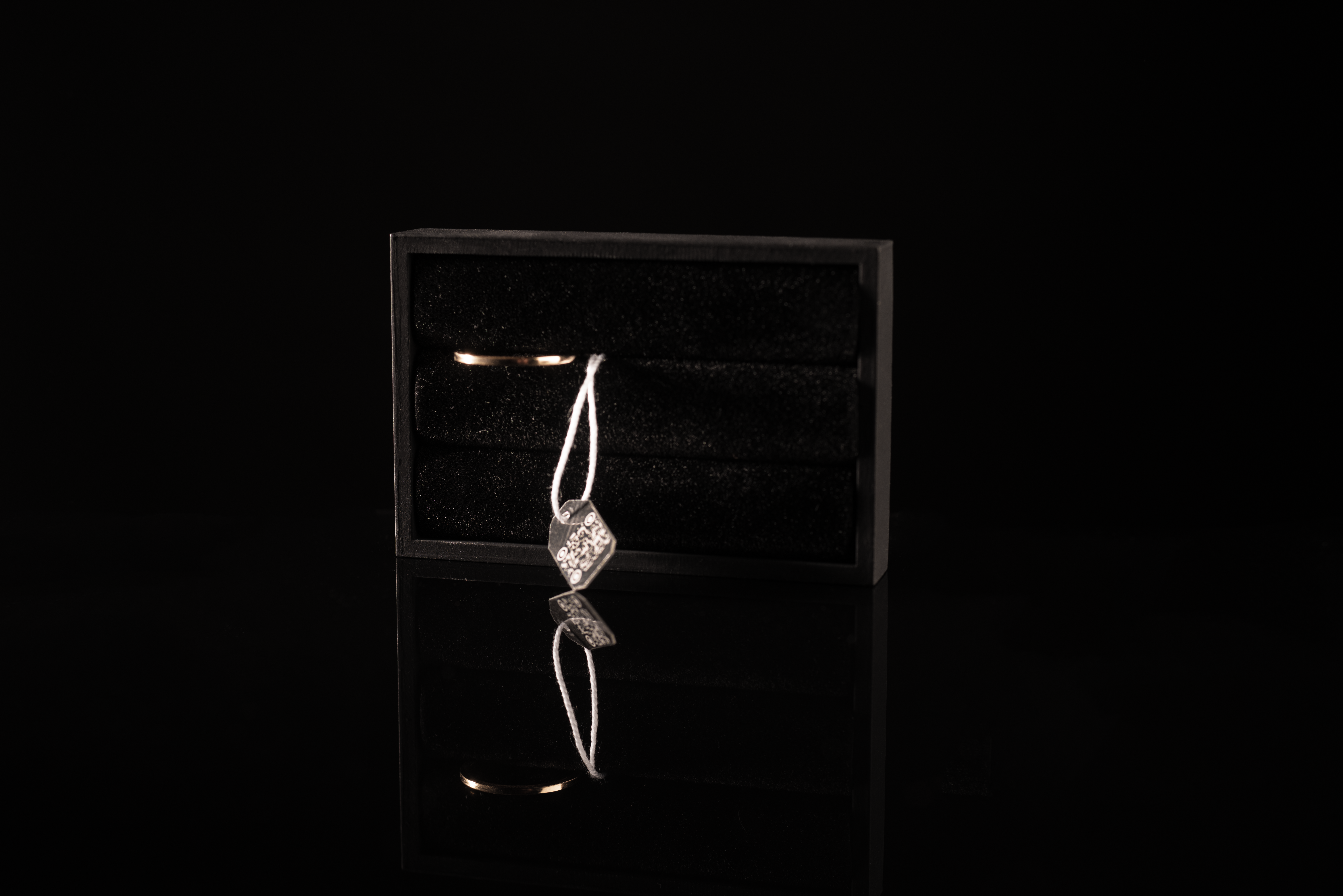 One of the horizontal brooch with gold ring standing.