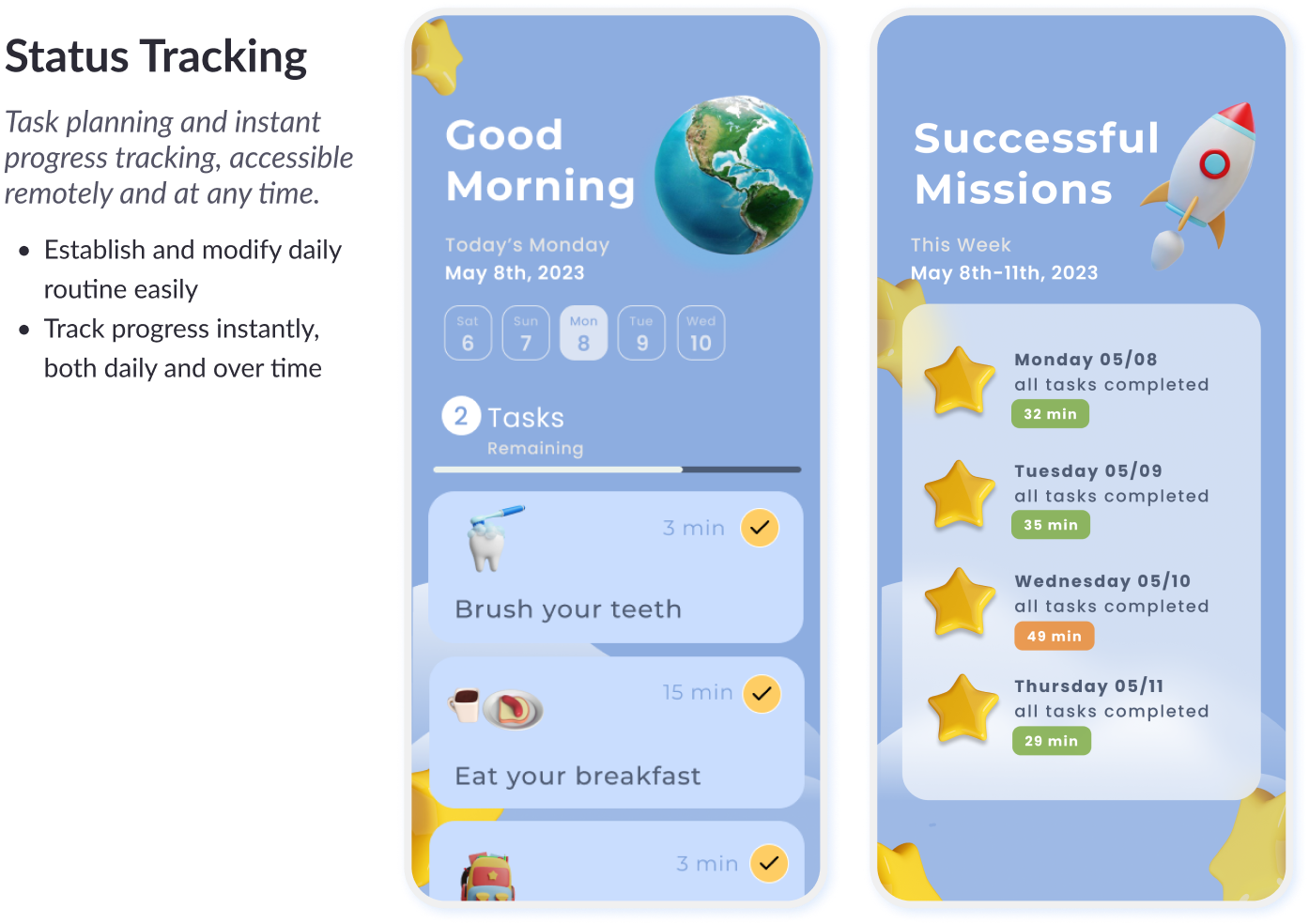  Walkthrough of mobile app key feature: instant status tracking
