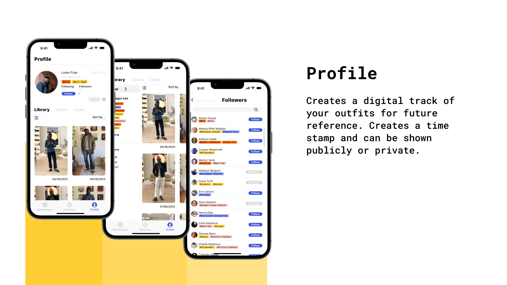 Profile pages