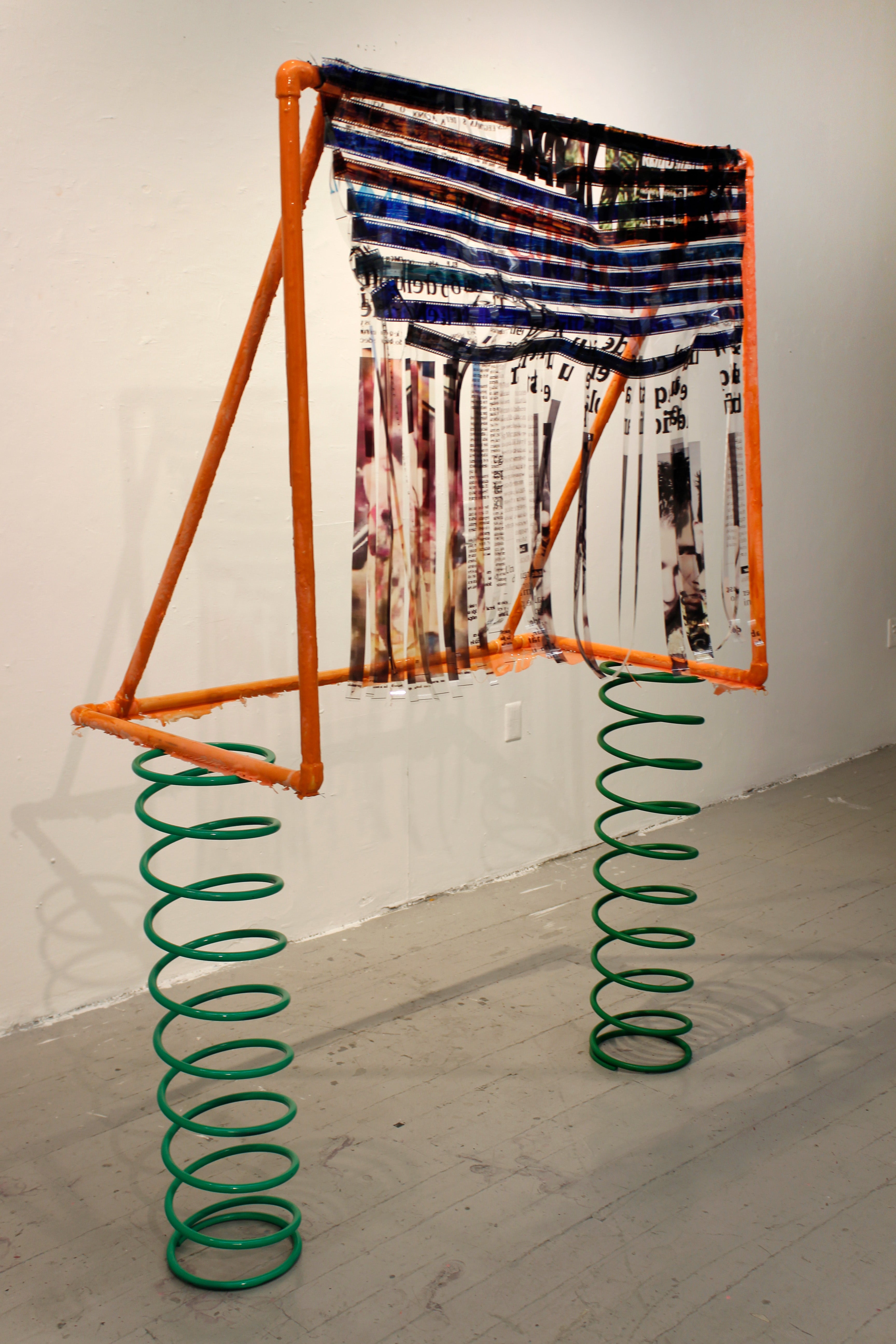 pvc pipes goal on metal springs