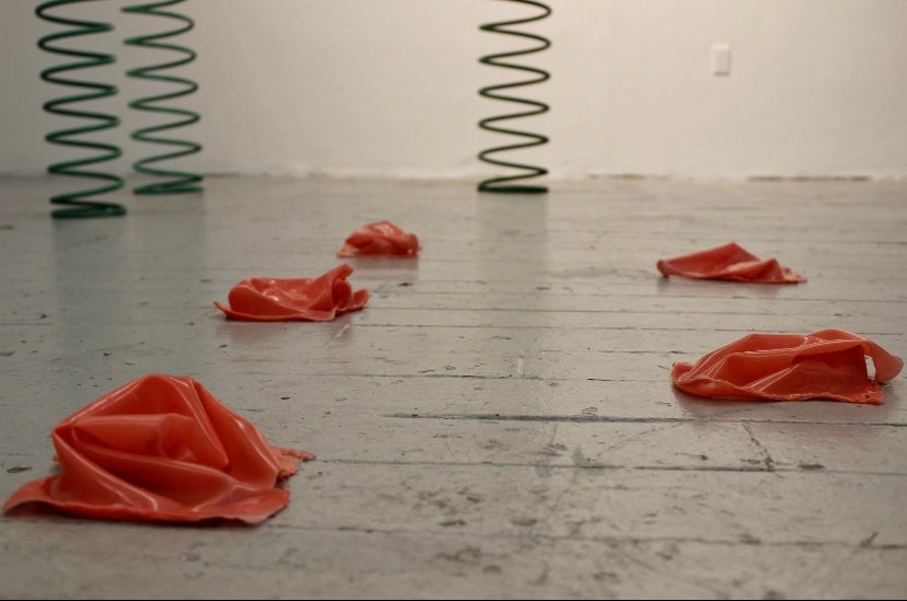 pvc pipes goal on metal springs