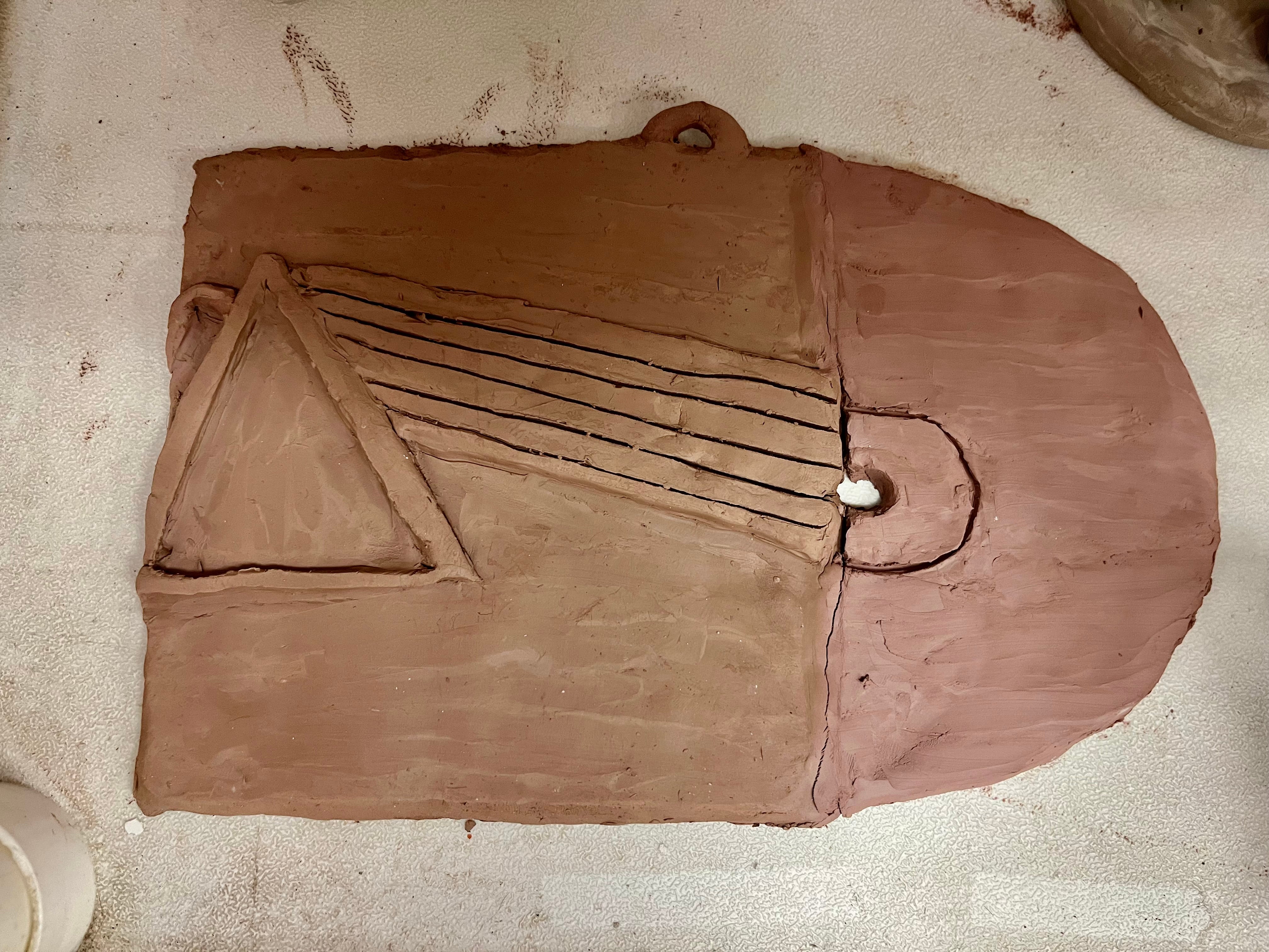 Pilgrim High School student creates ceramic Pink Floyd album and cover (in-progress).