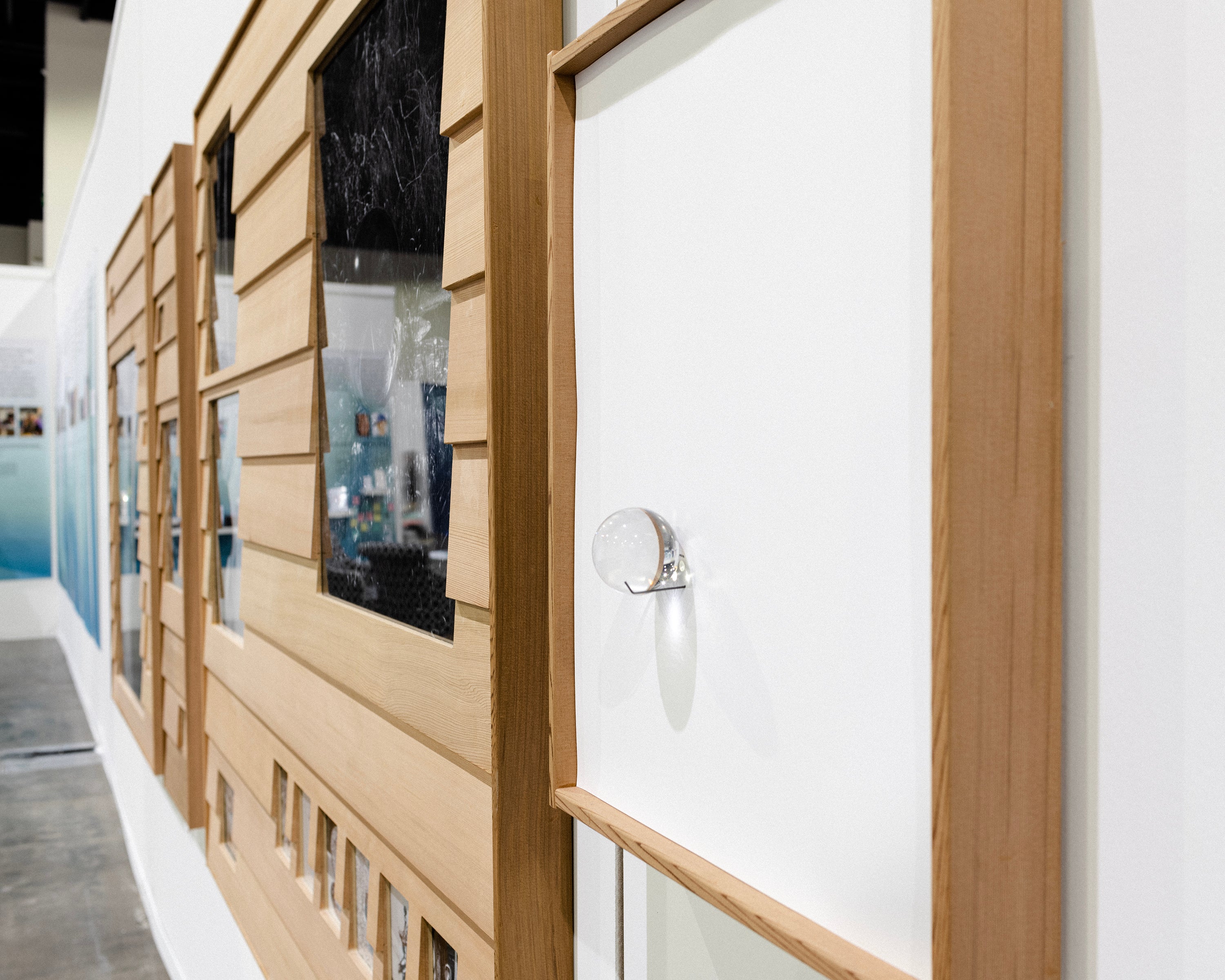 Installation view of framed photographic artworks at the RISD Degree Show 2023