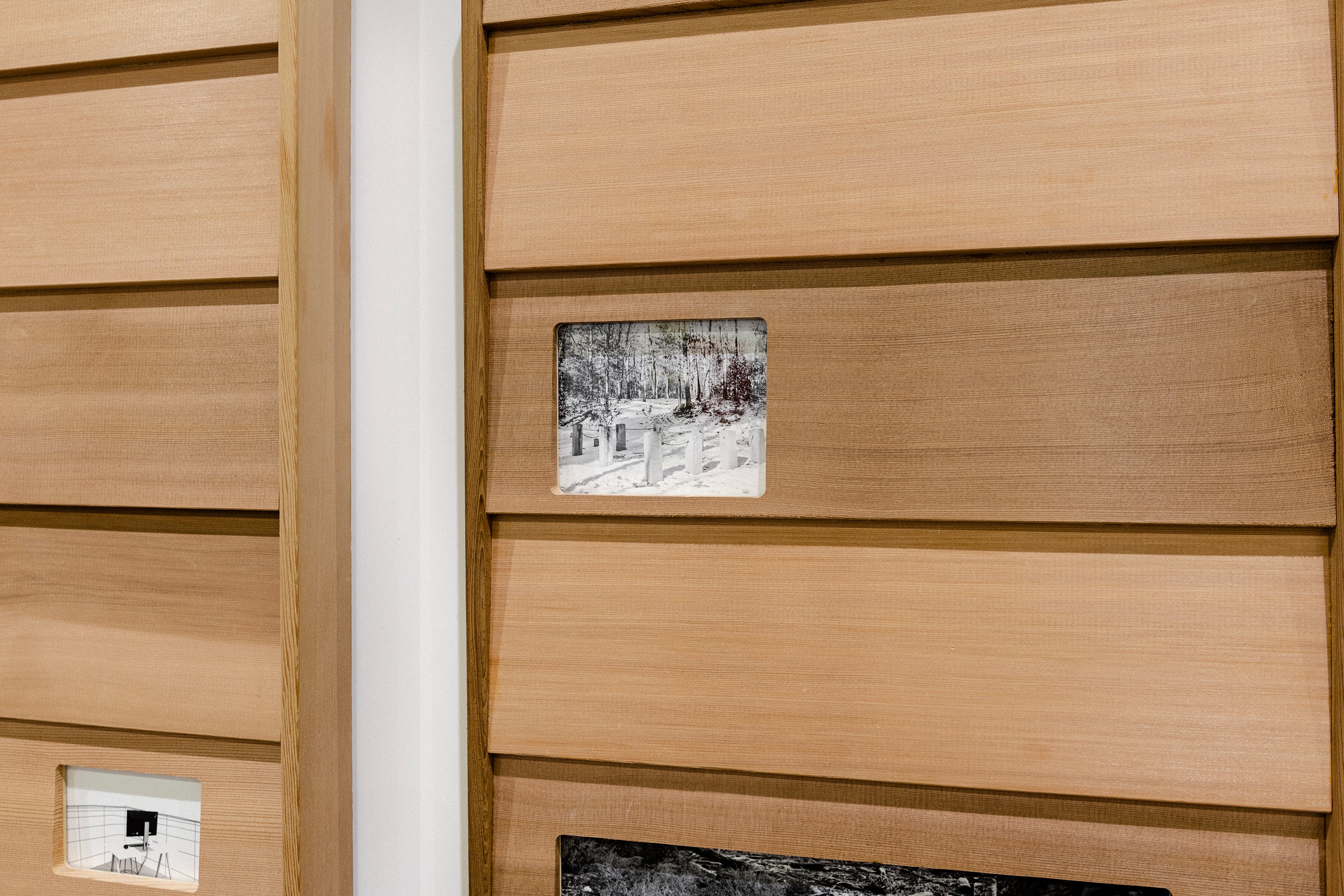 Installation view of framed photographic artworks at the RISD Degree Show 2023