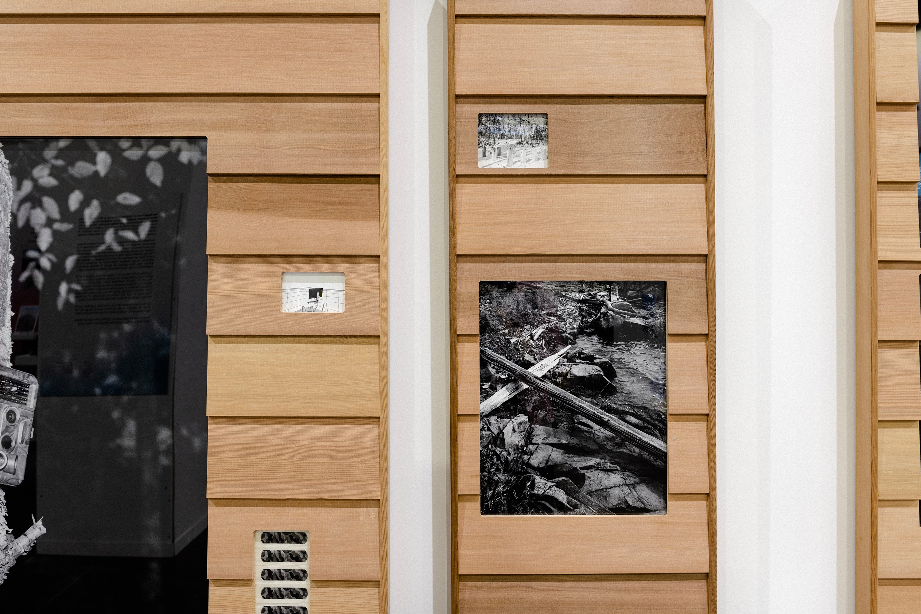 Installation view of framed photographic artworks at the RISD Degree Show 2023