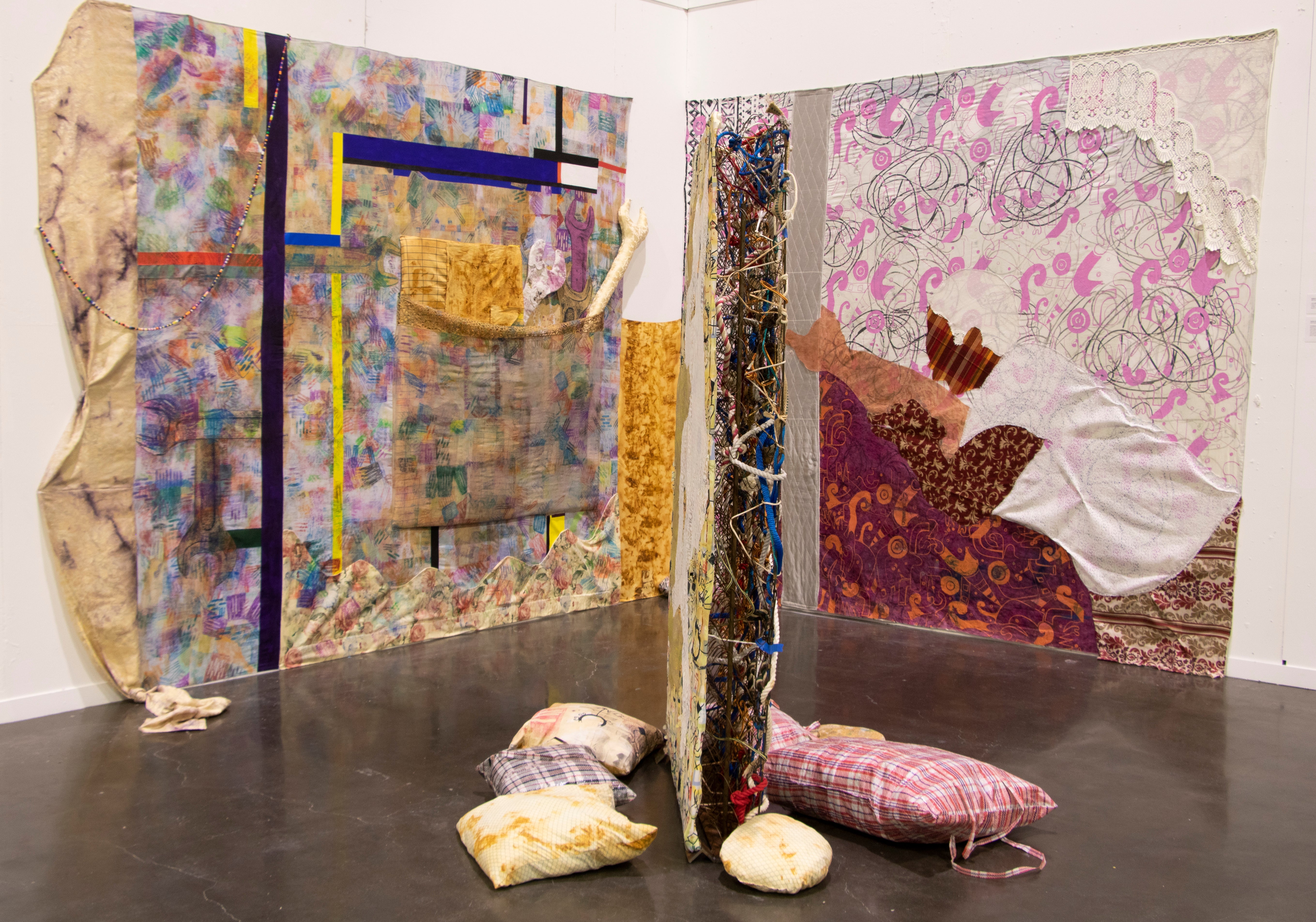 installation shot of all three works
