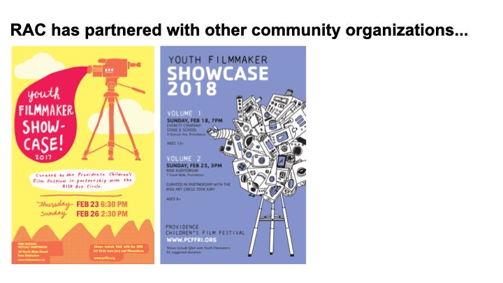 Post of the Providence Children's Film Festival Youth Filmmaker Showcases that teens curated