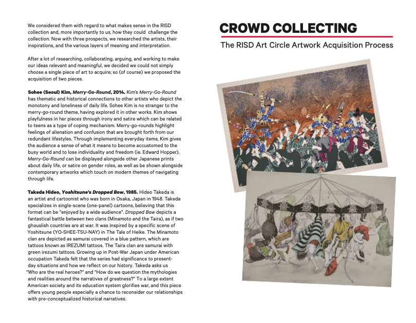 Handout created by teens that tells the story the work and research they did to curate the artworks