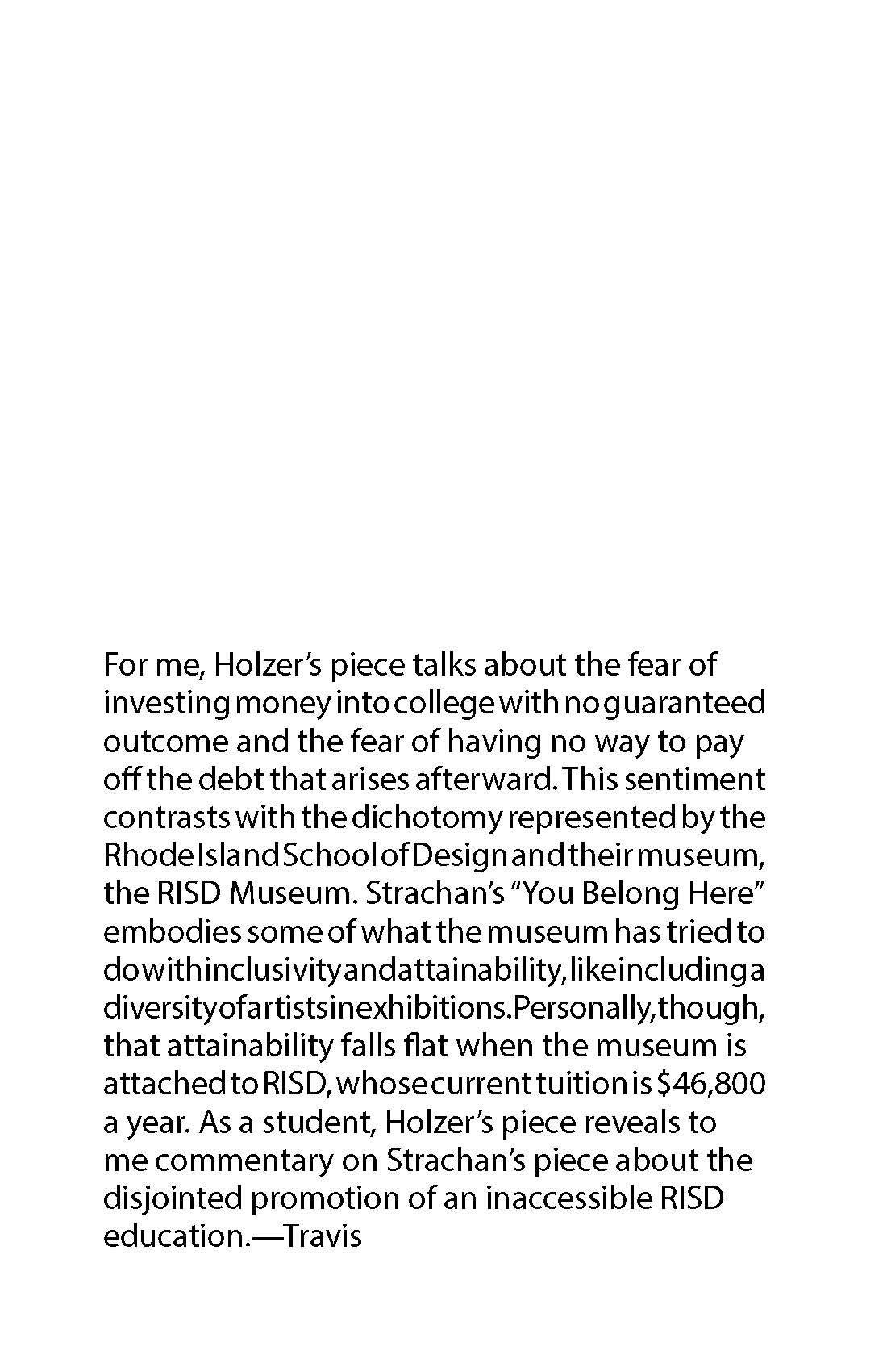 Half page of text