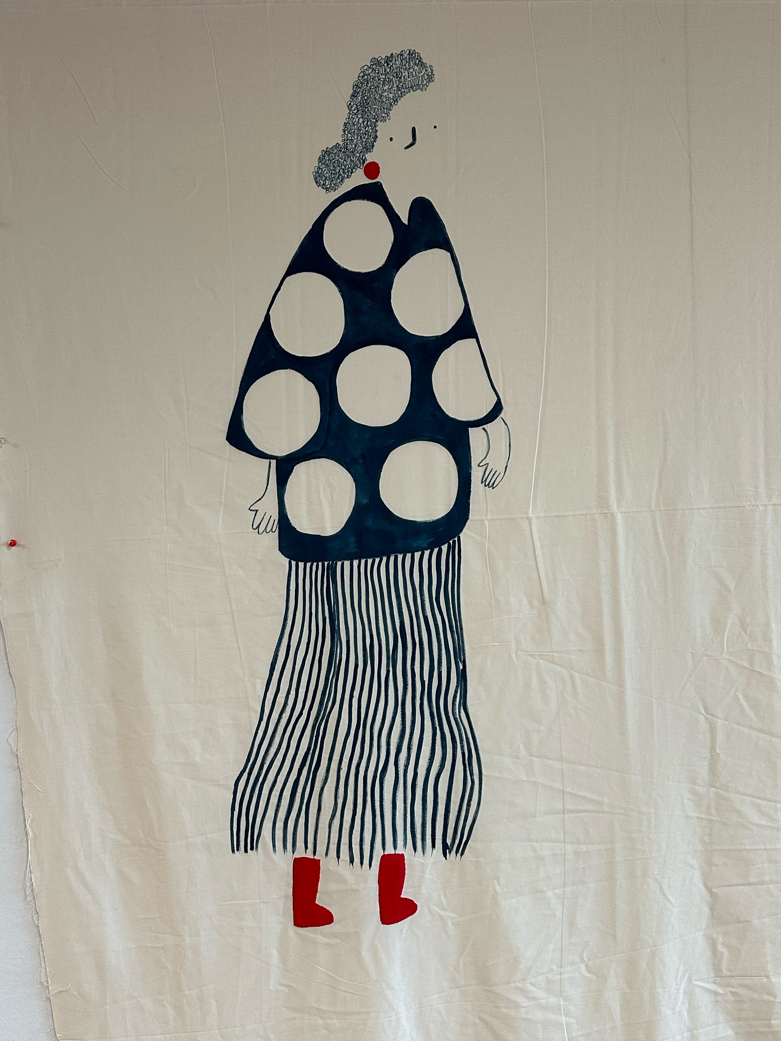 Zoom to left of muslin panel