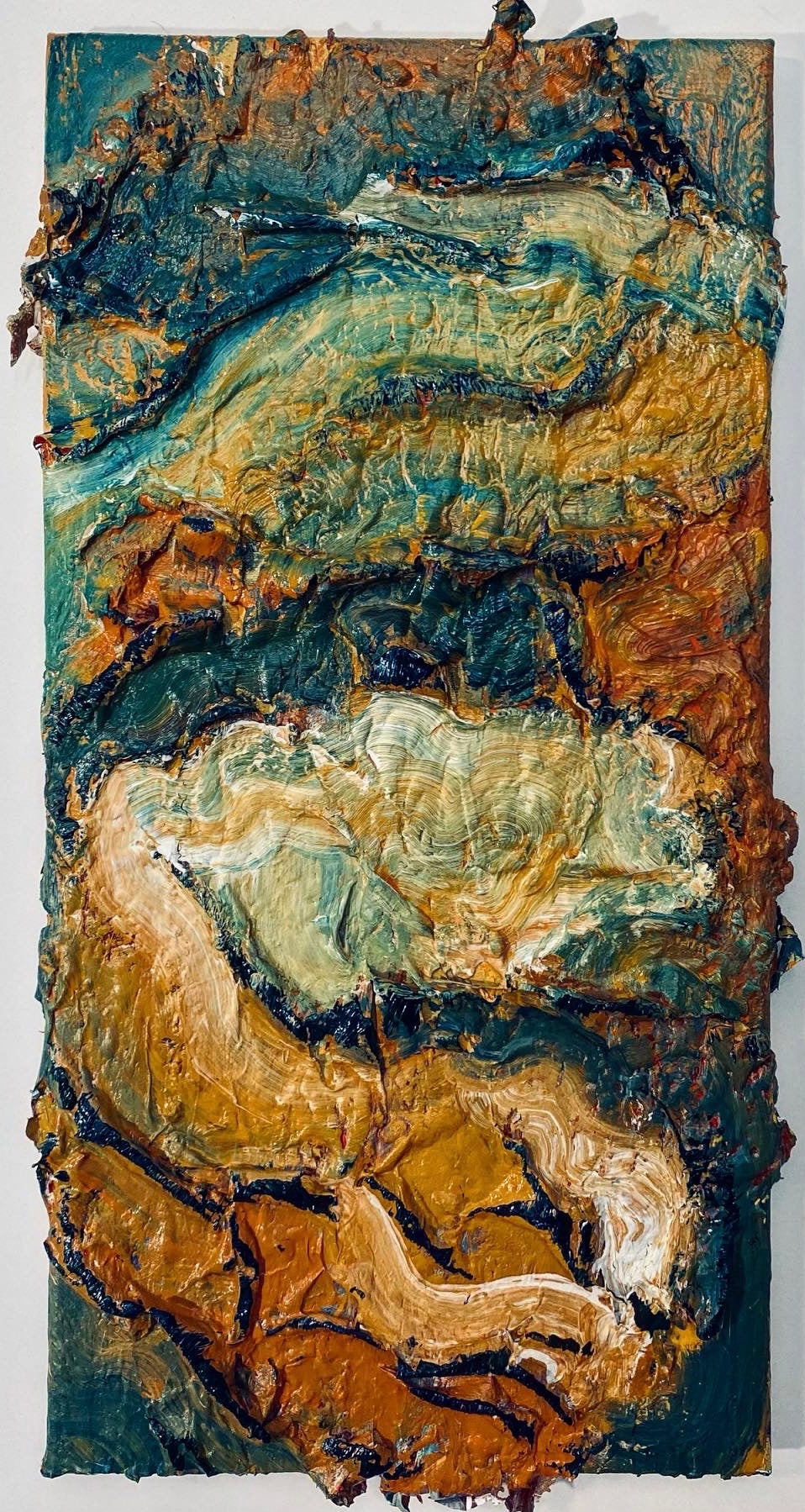/This%20painting%20was%20made%20with%20a%20sheet%20of%20acrylic%20paint%20that%20was%20dried%20and%20draped%20onto%20a%20canvas.%20The%20resulting%20surface%20was%20painted%20on%20with%20warmer%20yellow%2C%20green%2C%20and%20teal%20colors