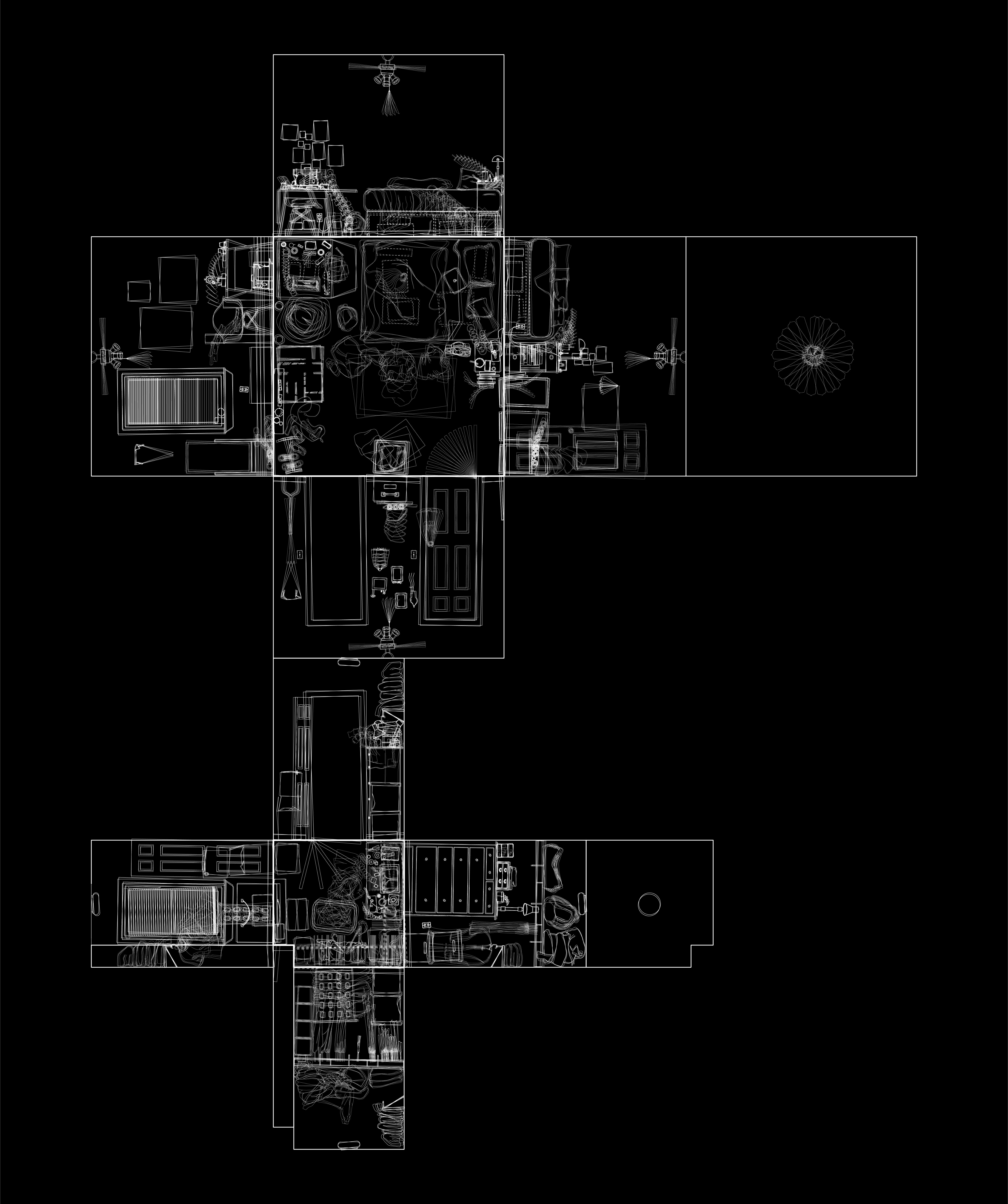 /An%20unrolled%20drawing%20of%20a%20domestic%20space%20showing%20the%20motion%20of%20personal%20belongings.%20The%20drawing%20has%20a%20black%20background%20with%20white%20line-work.
