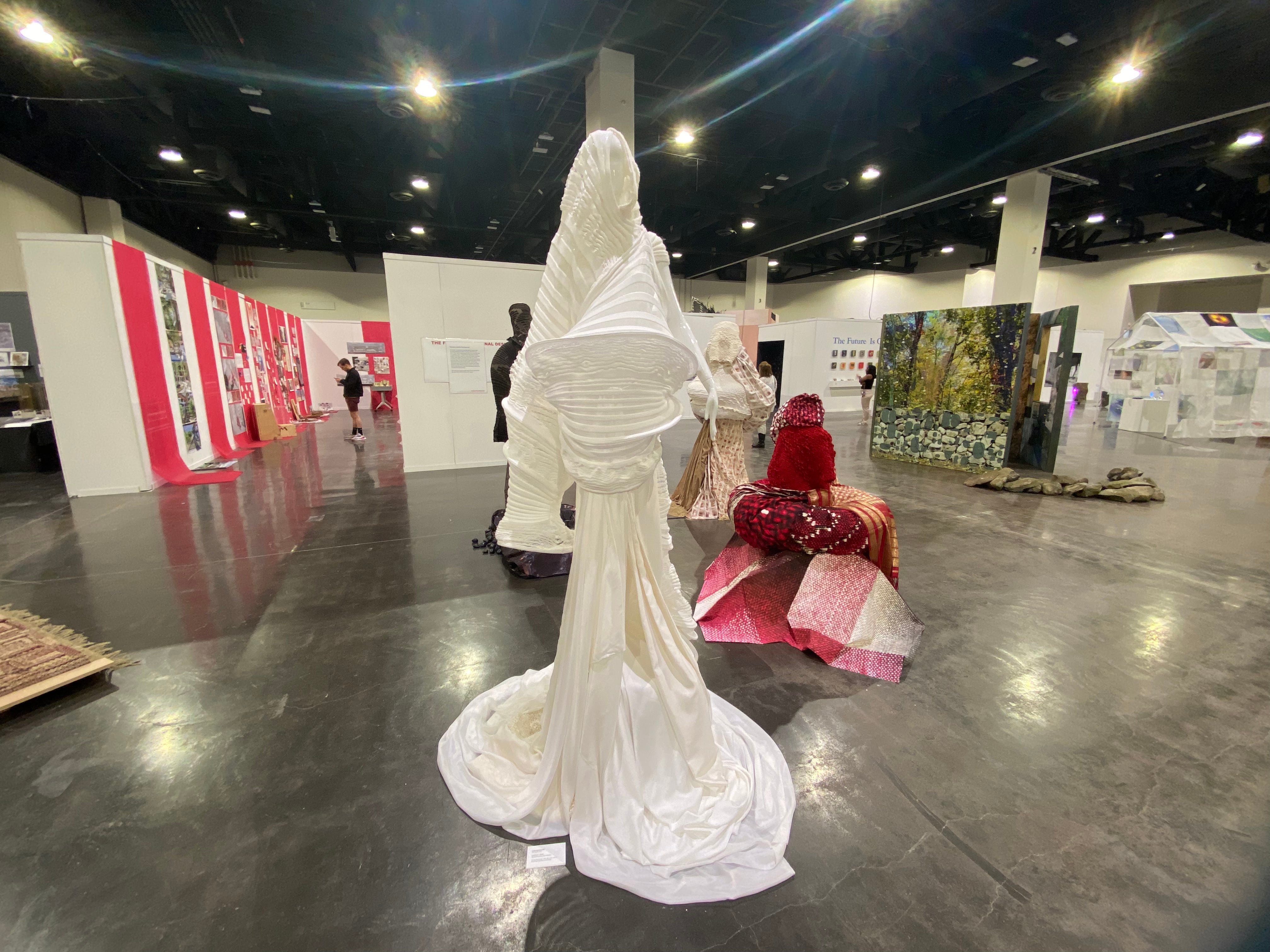 The islands around each garment situate them in their speculative futures.