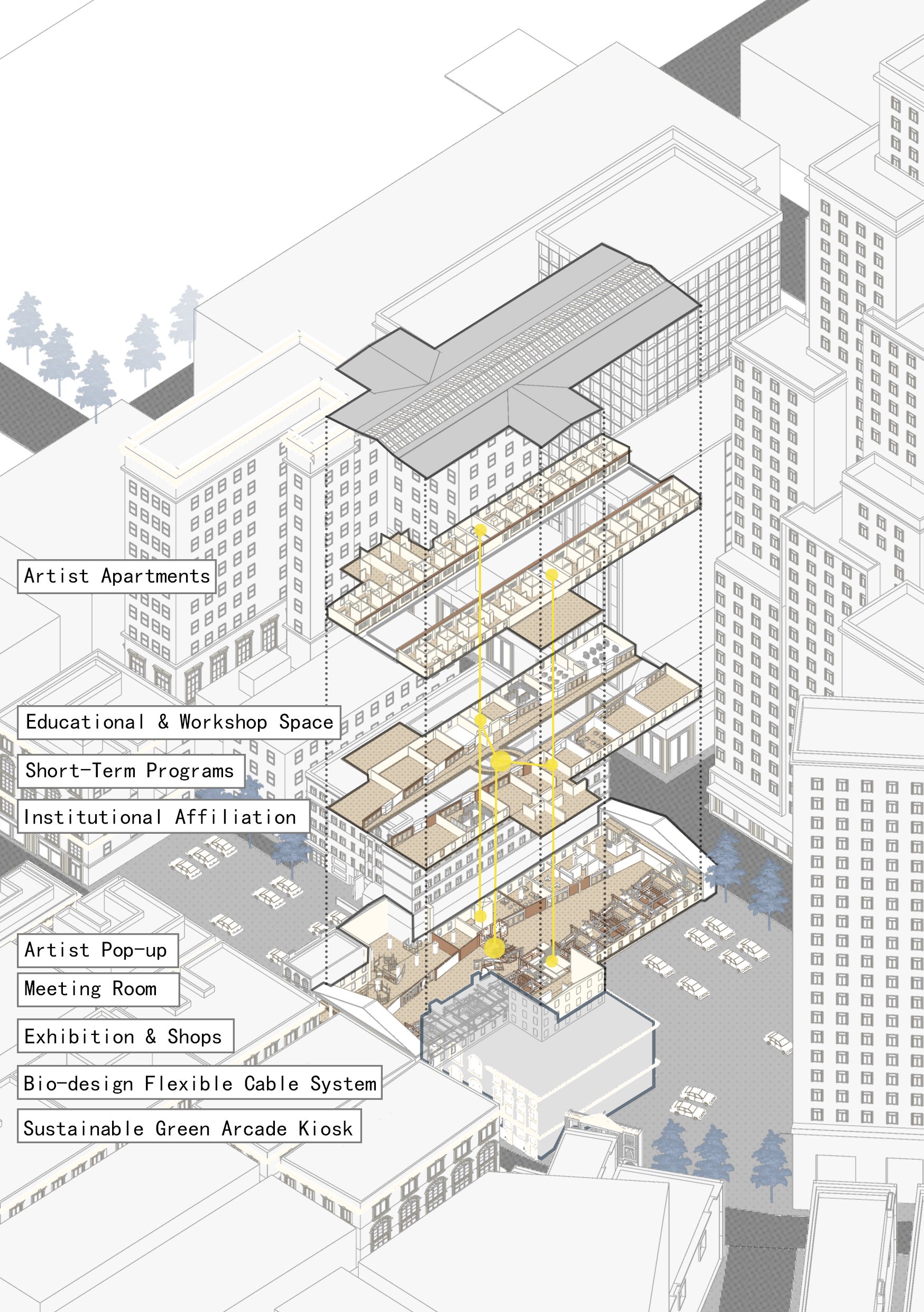 This project transforms The Arcade into a sustainable artist incubator