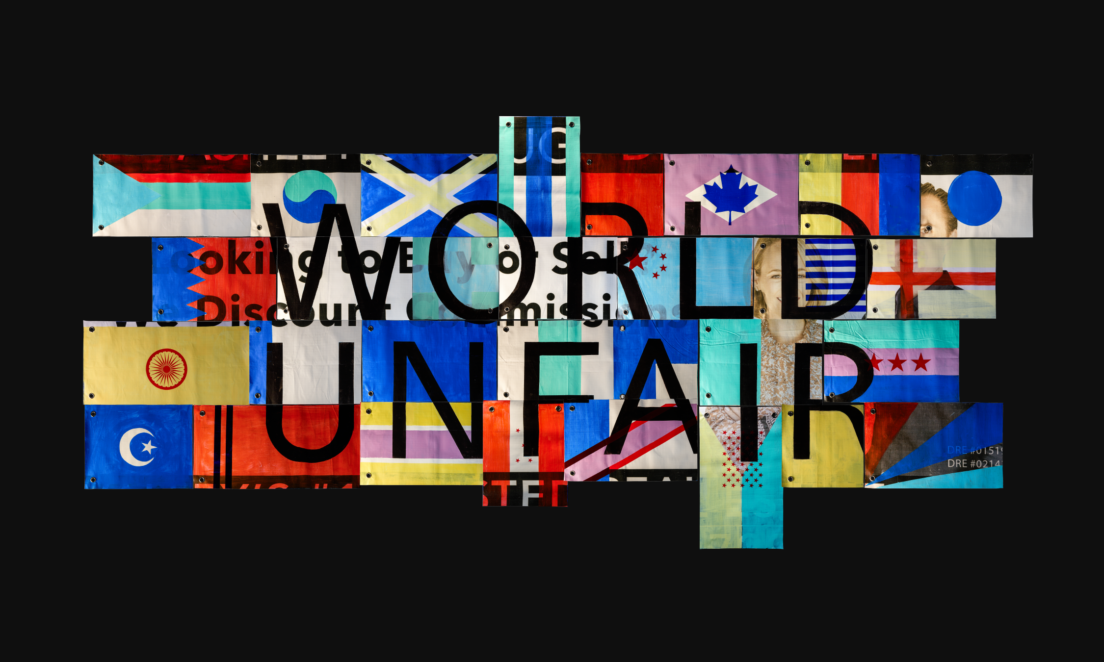 30 abstracted world flags