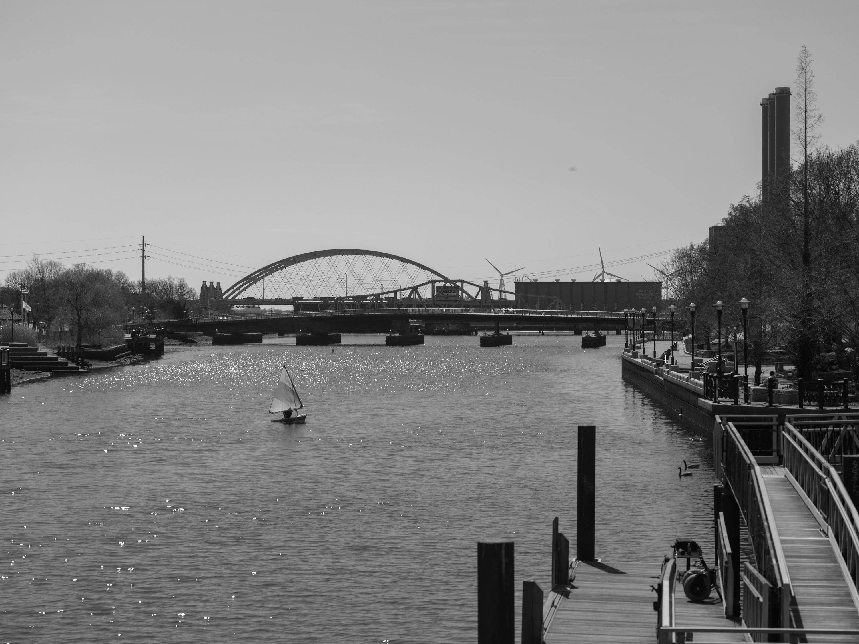 dinghy on the providence canal 