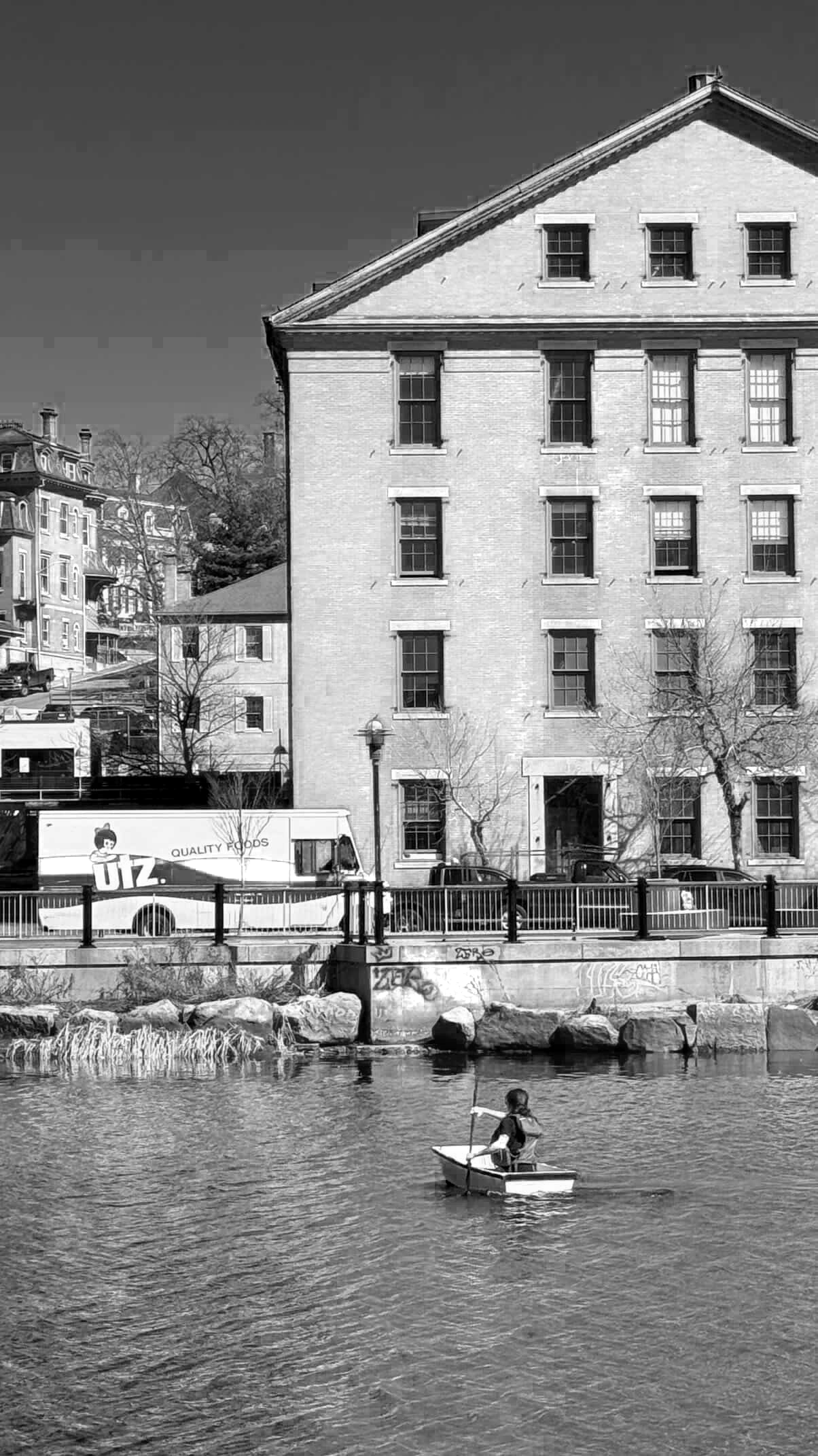 dinghy on the providence canal