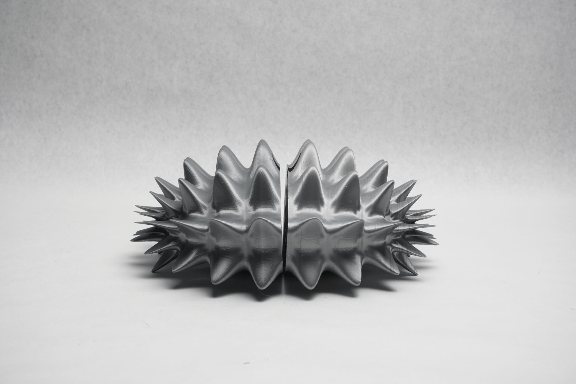 The form was generated using rhino and Grasshopper. 3D printed in 2 parts.