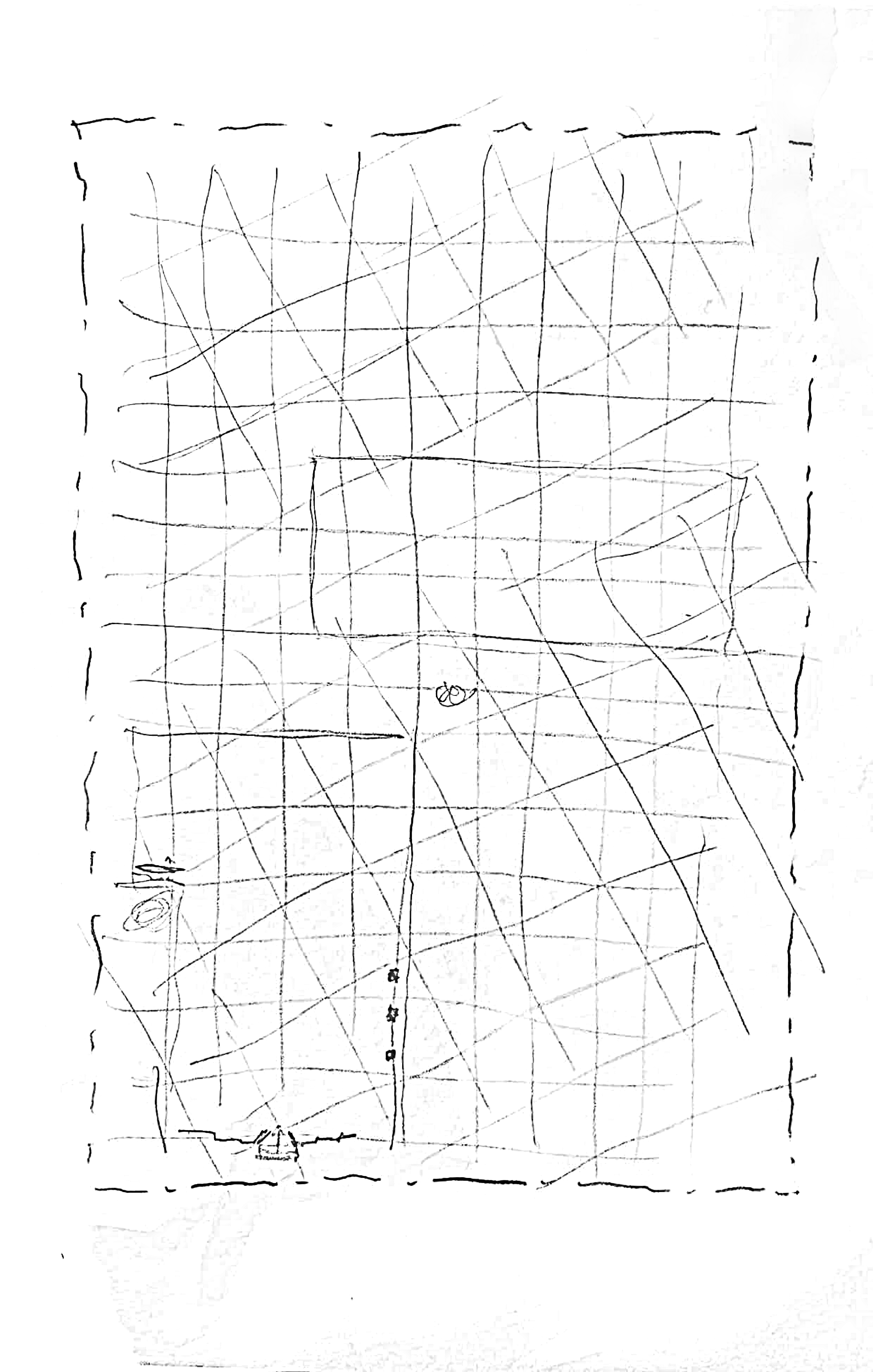 Hand-drawn sketch showing the overlapping axes