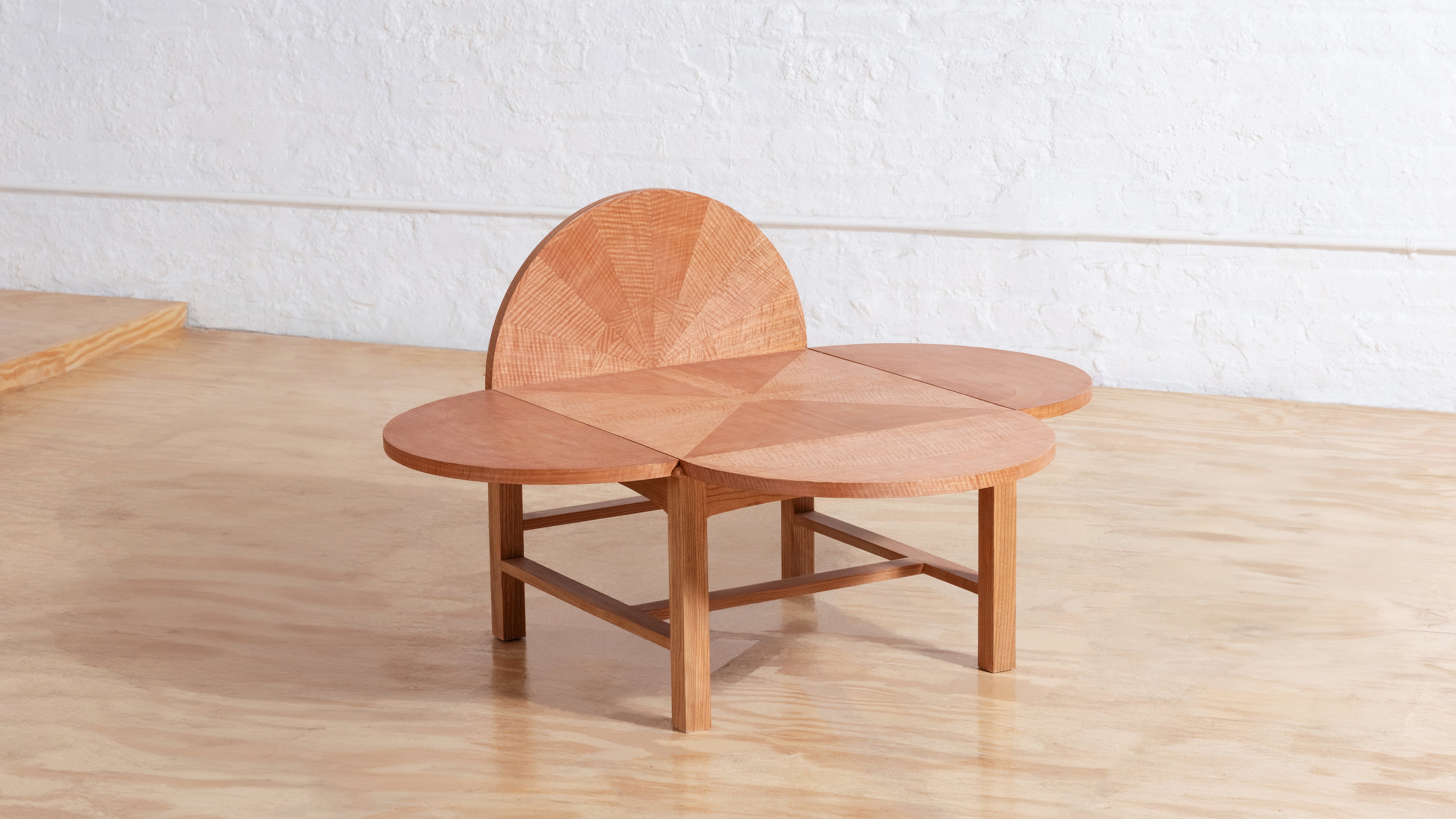 A chair inspired by the architecture symbols in Providence.