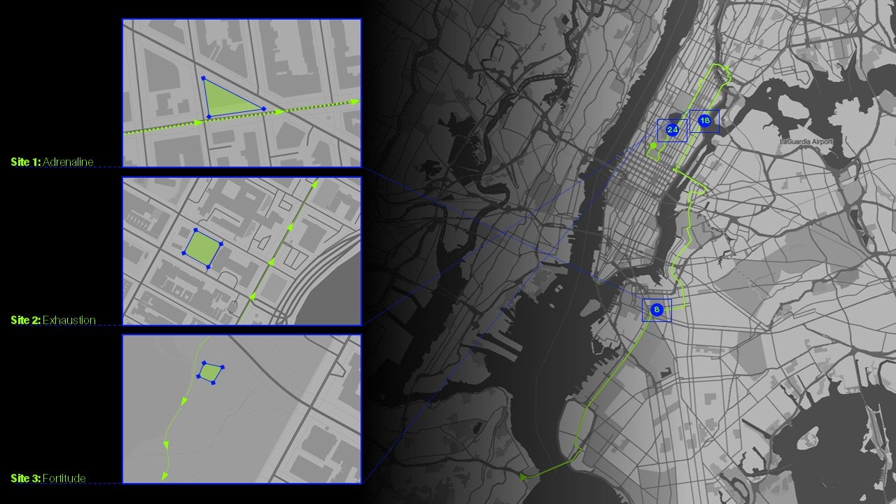 maps of three sites
