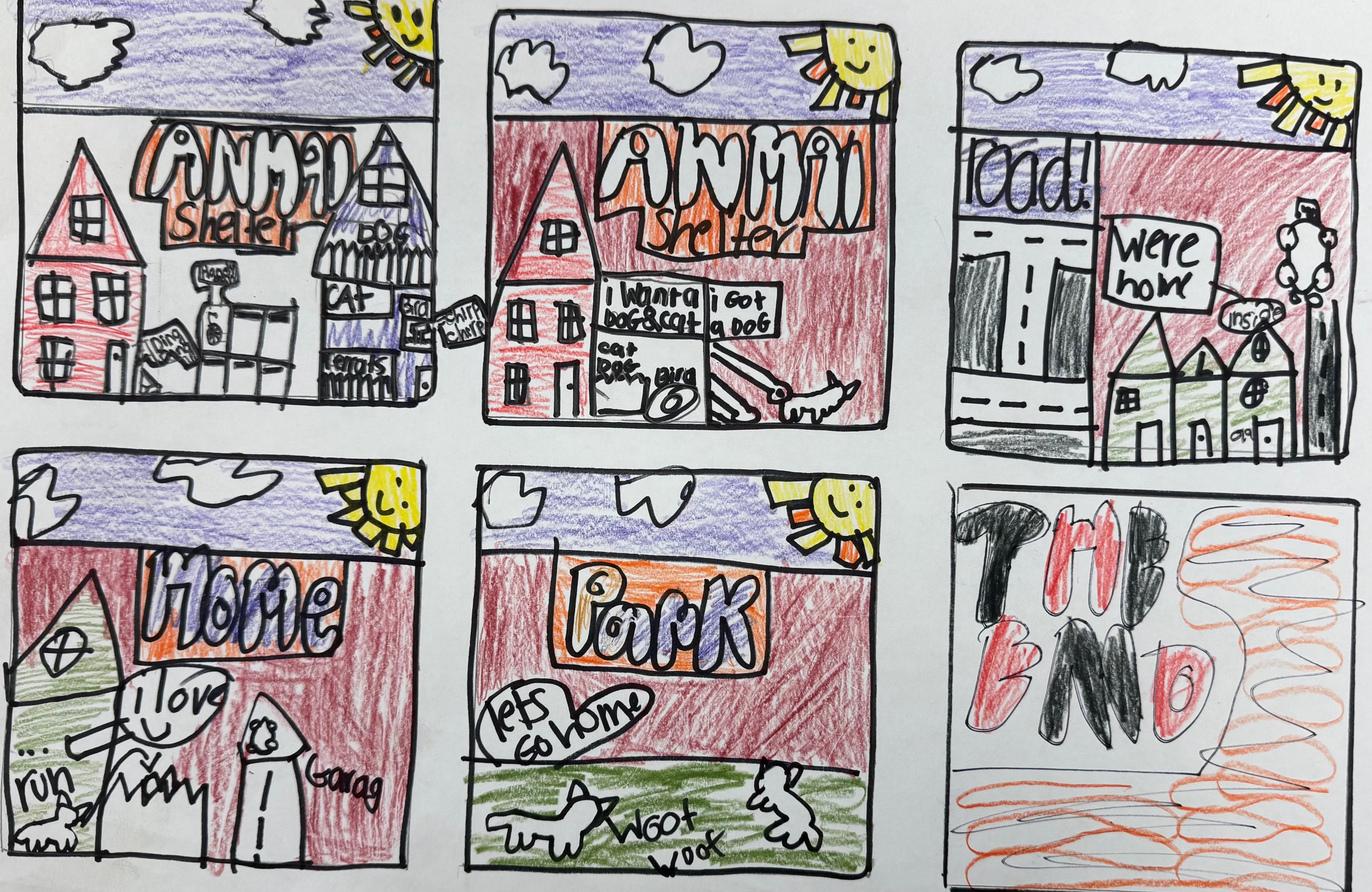 This a comic about adopting a dog and cat from the shelter and finally bringing the pets home.
