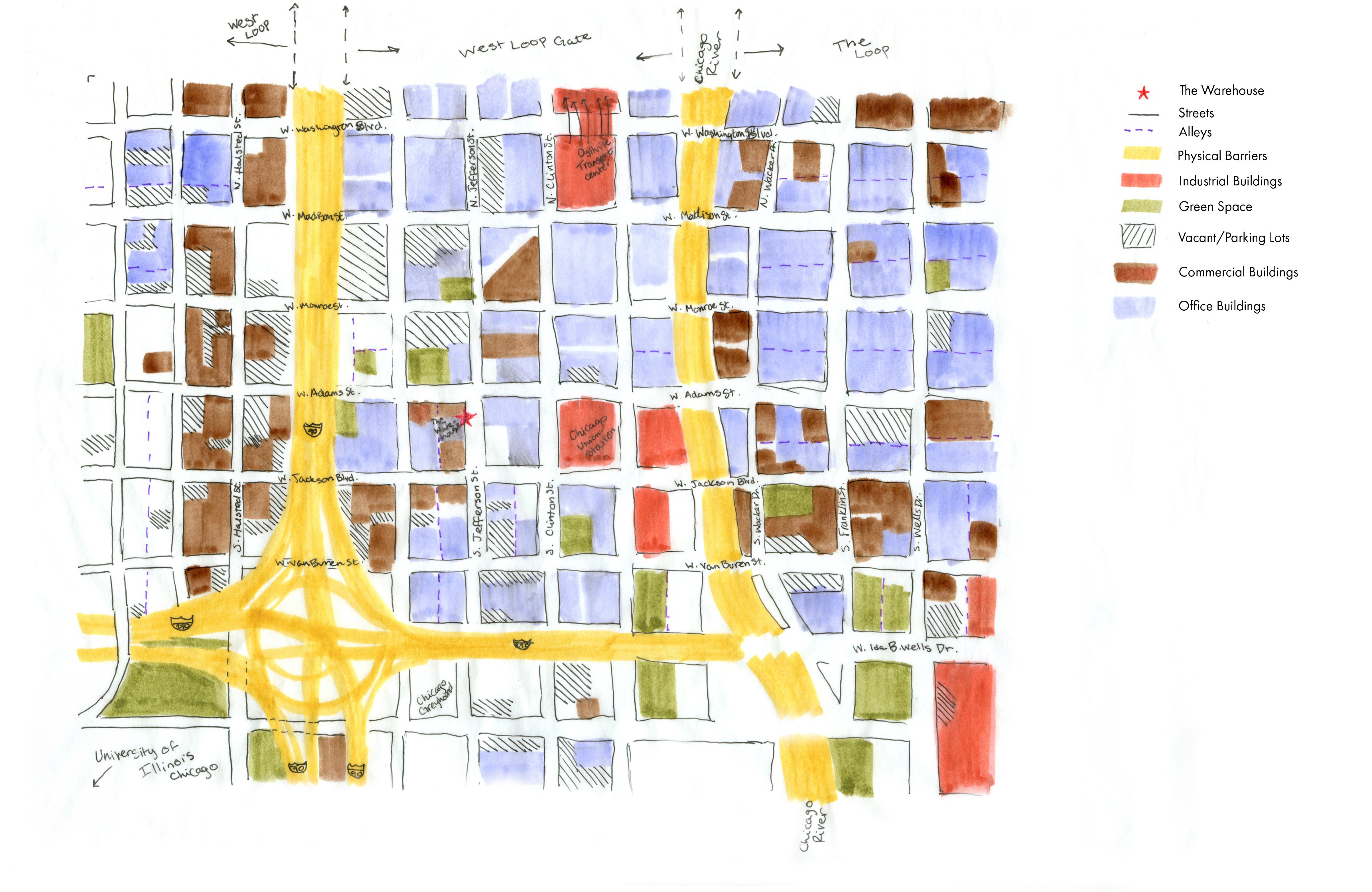 scanned drawn map
