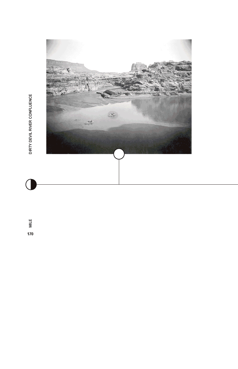 An archive of photos documenting movement through the Glen Canyon river corridor alongside corresponding images of Lake Powell, landscapes once submerged beneath over 400 feet of water.
