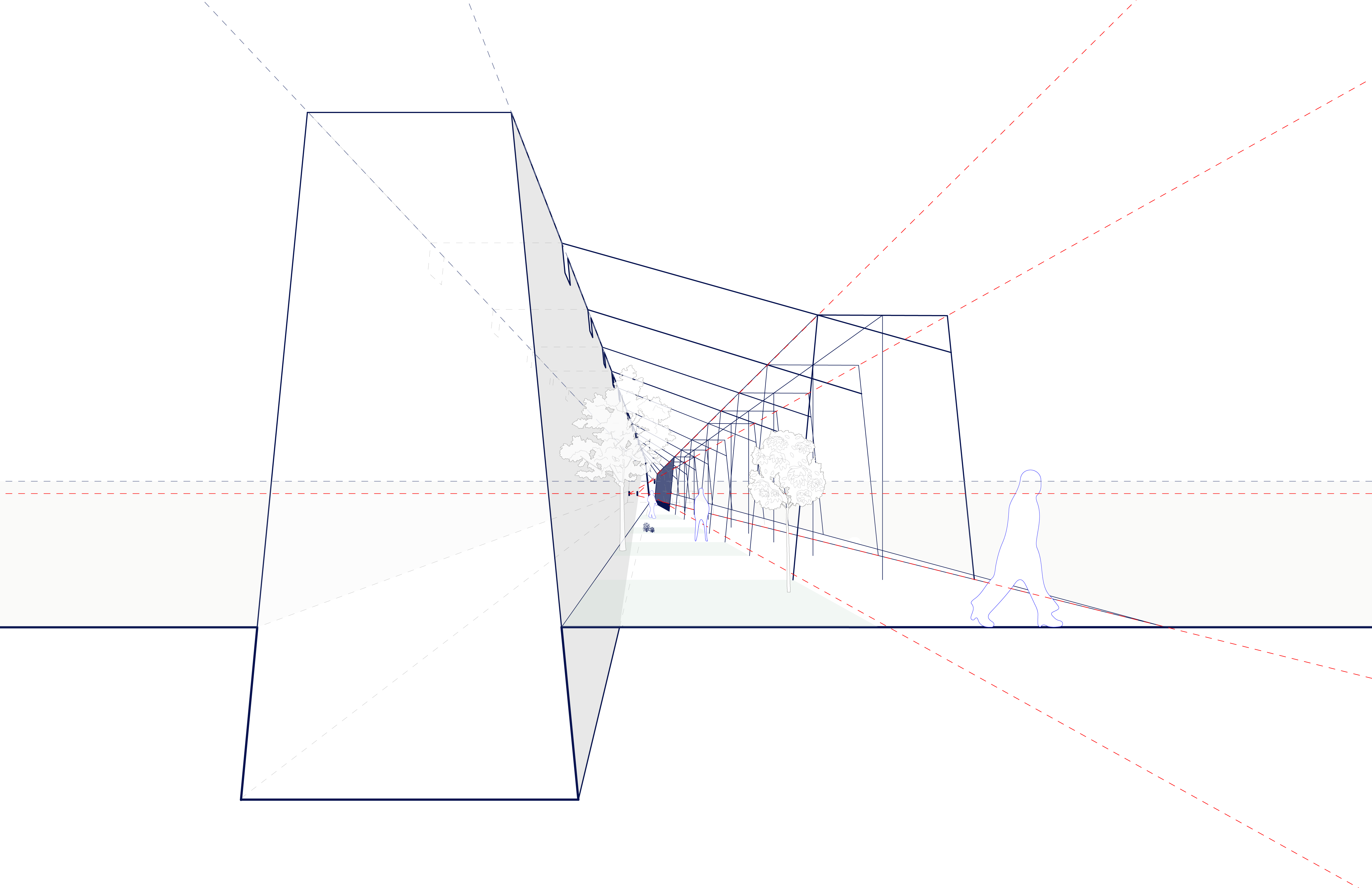 Representation of the space that occupies both horizons