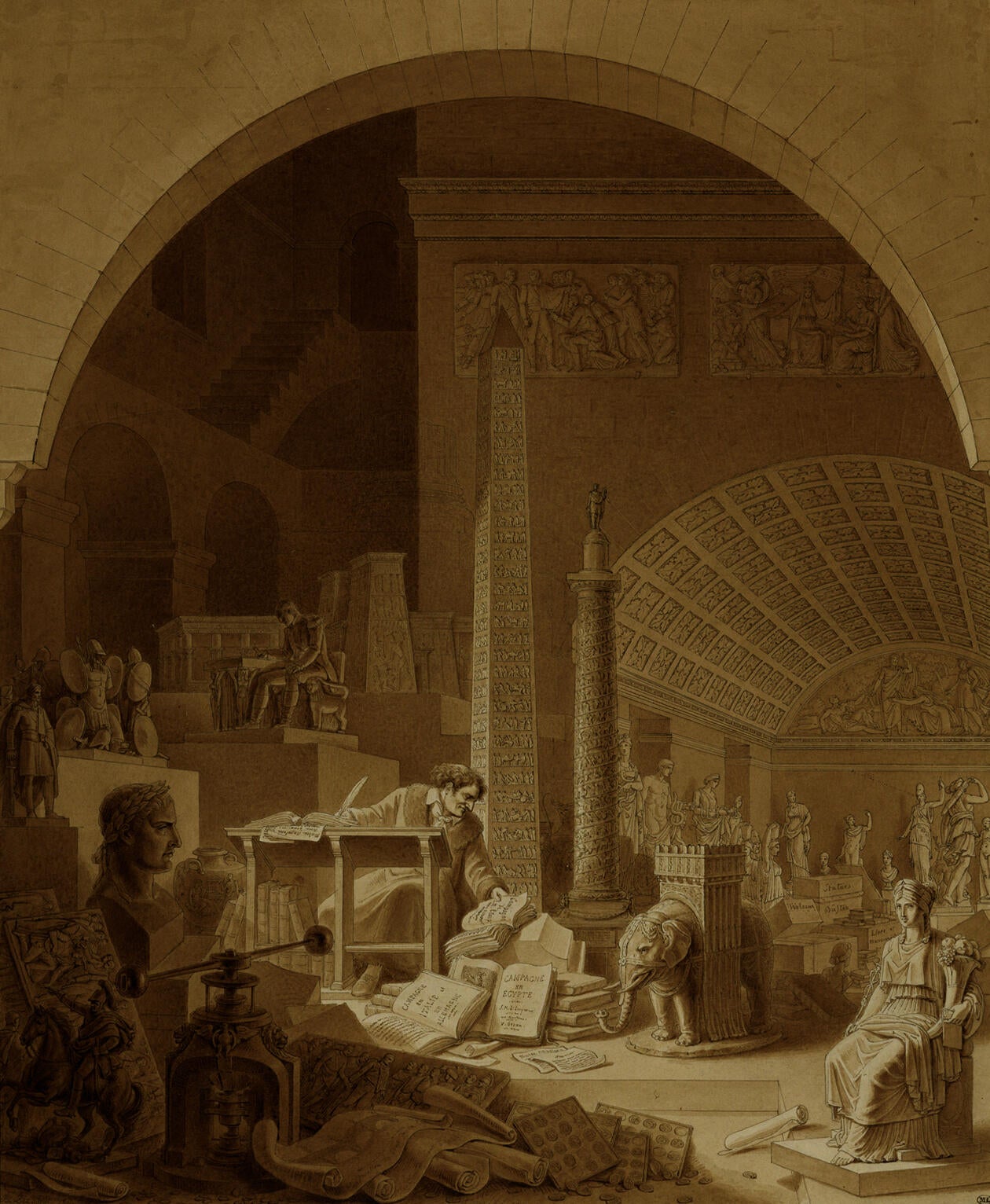 Benjamin Zix: Allegorical Portrait of Vivant Denon, 1811