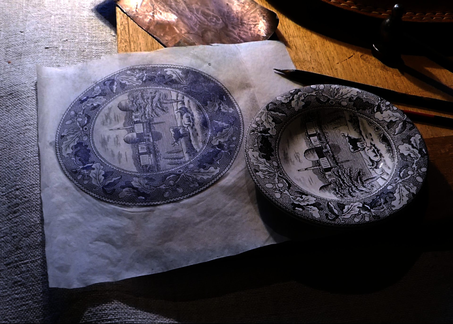 tissue print and test of Indian Point cup plate