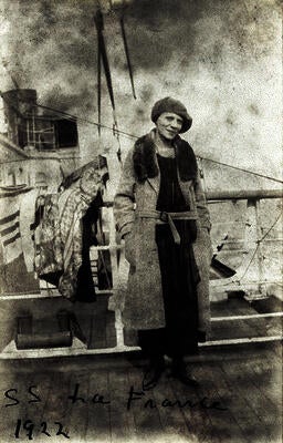 Nancy Elizabeth Prophet aboard the S.S. La France