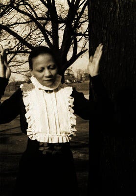 Nancy Elizabeth Prophet in black with trees