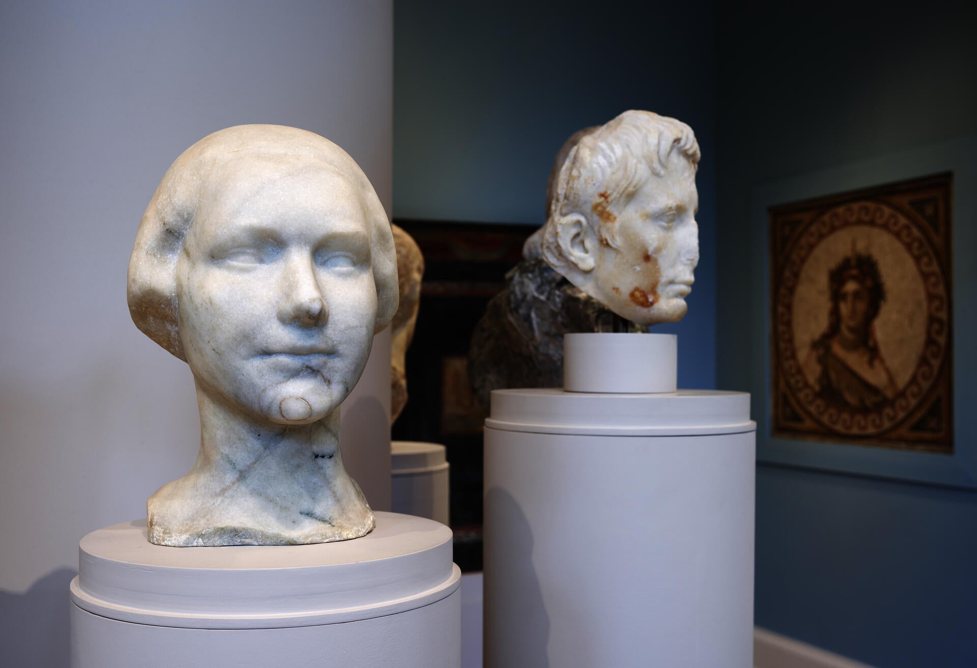 Installation shot of Nancy Elizabeth Prophet's "Silence" in the Greek and Roman gallery