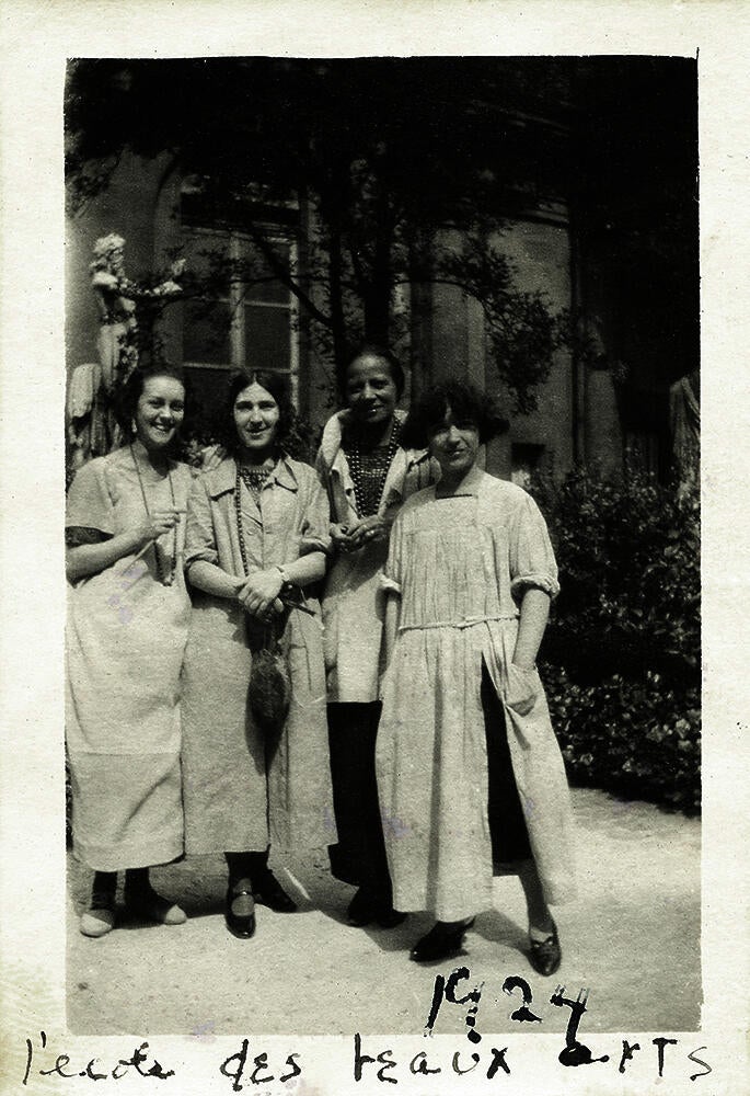 Unknown, Nancy Elizabeth Prophet with classmates at the Ecole des Beaux-Arts, 1924