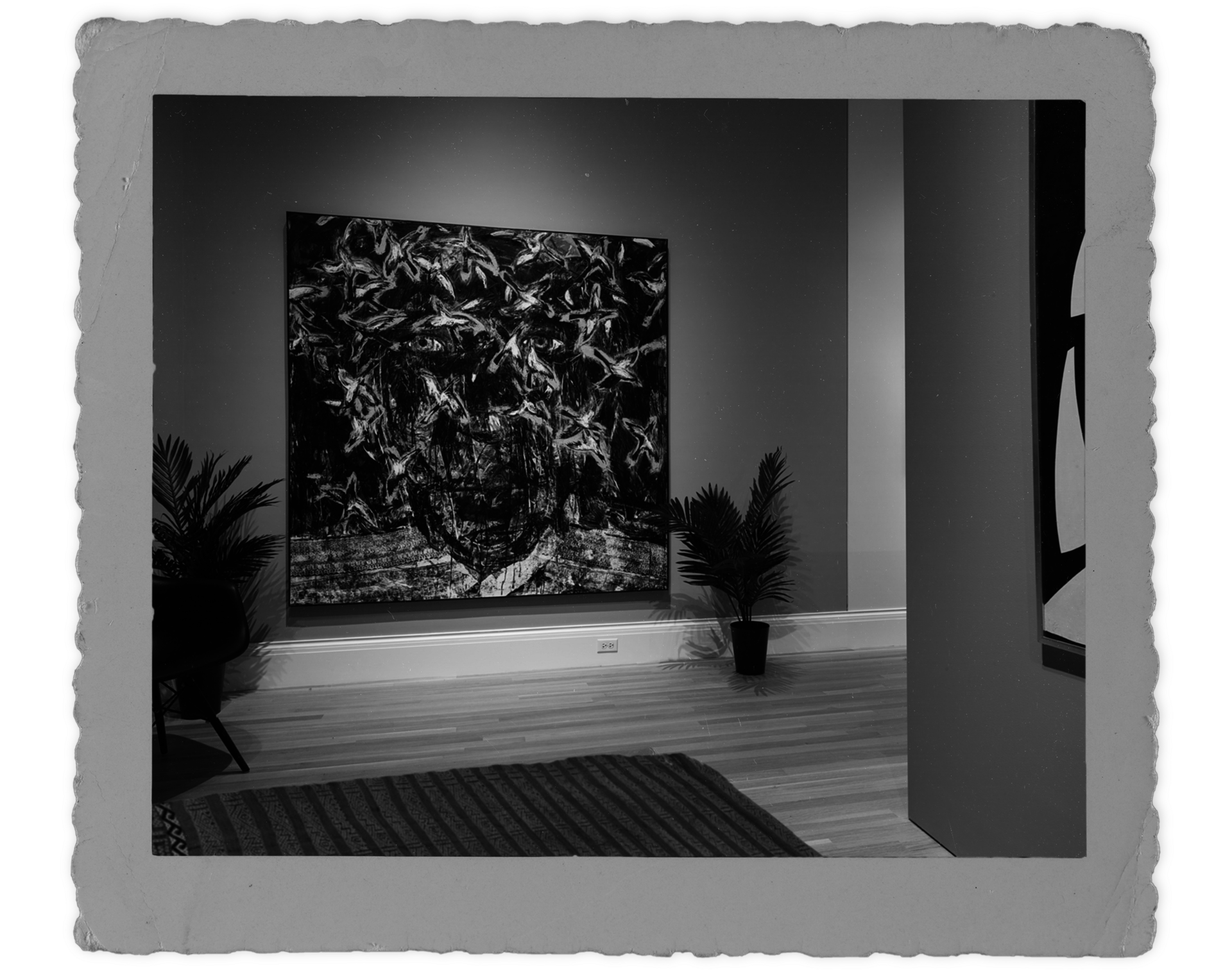 Spirit of the Colony by Arnaldo Roche Rabell, hanging in a mid century modern interior