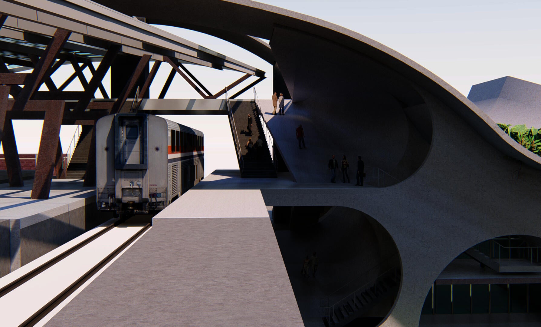 Station Platform - Perspective