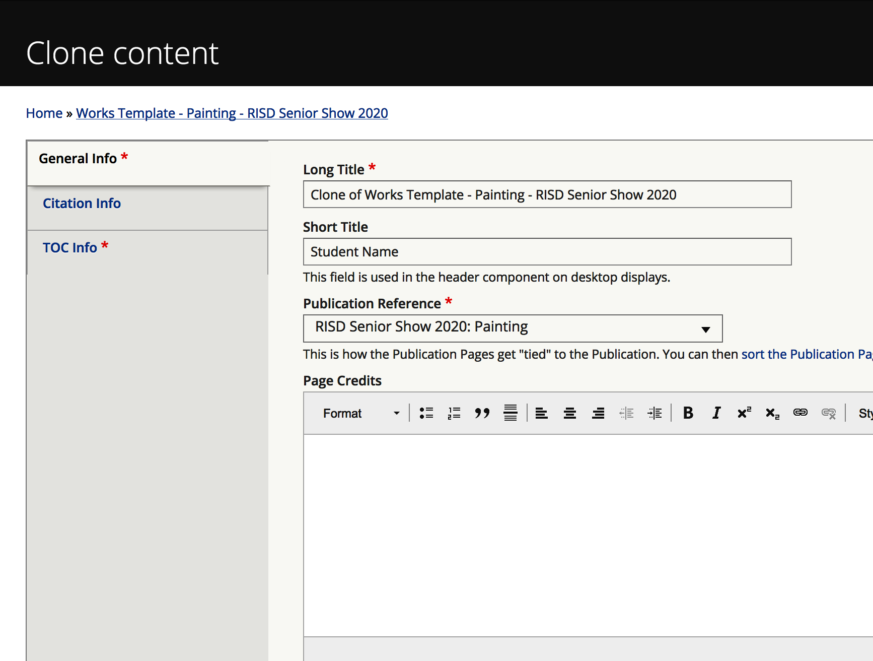 clone content fields