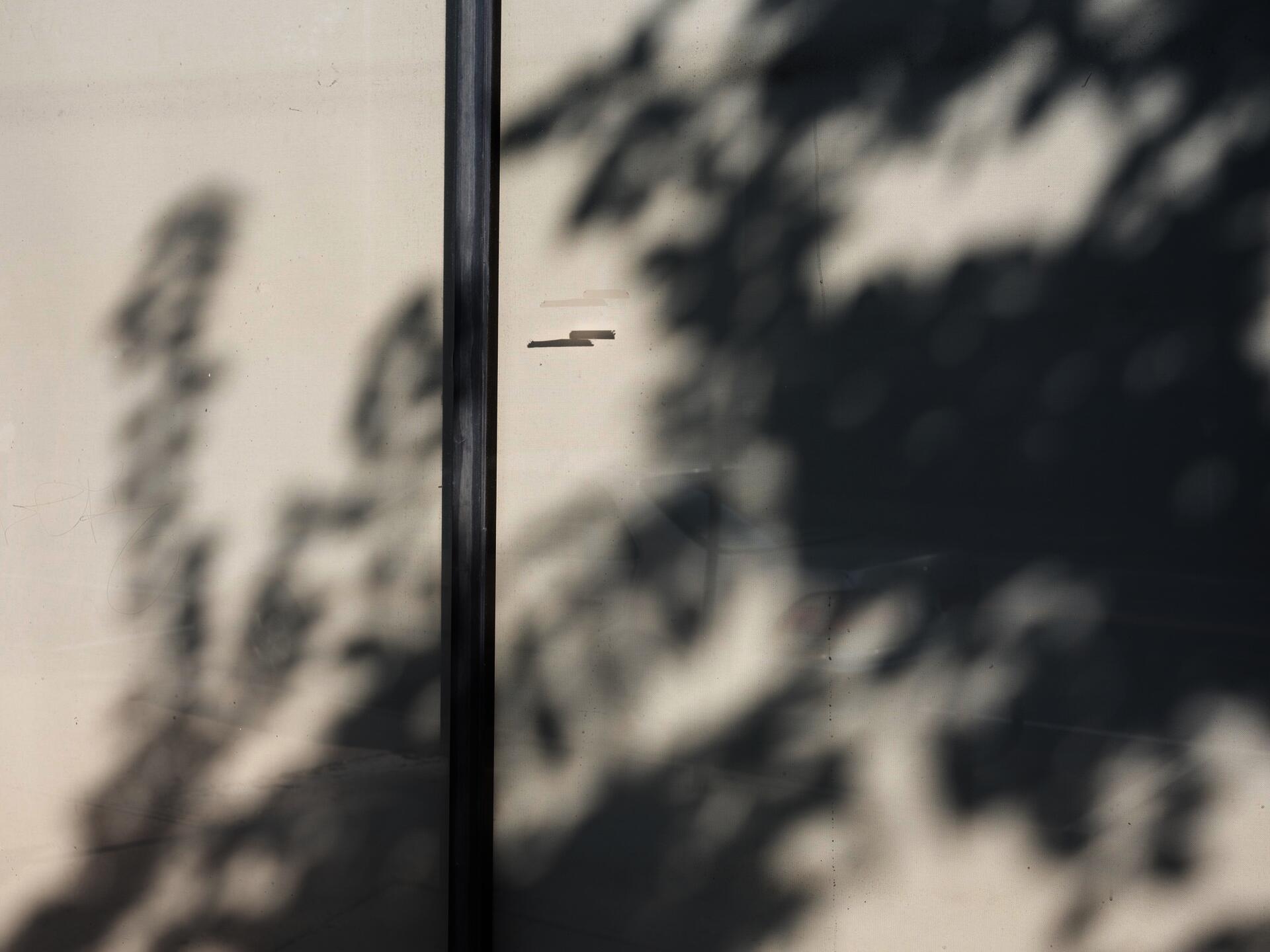 window with tape mark