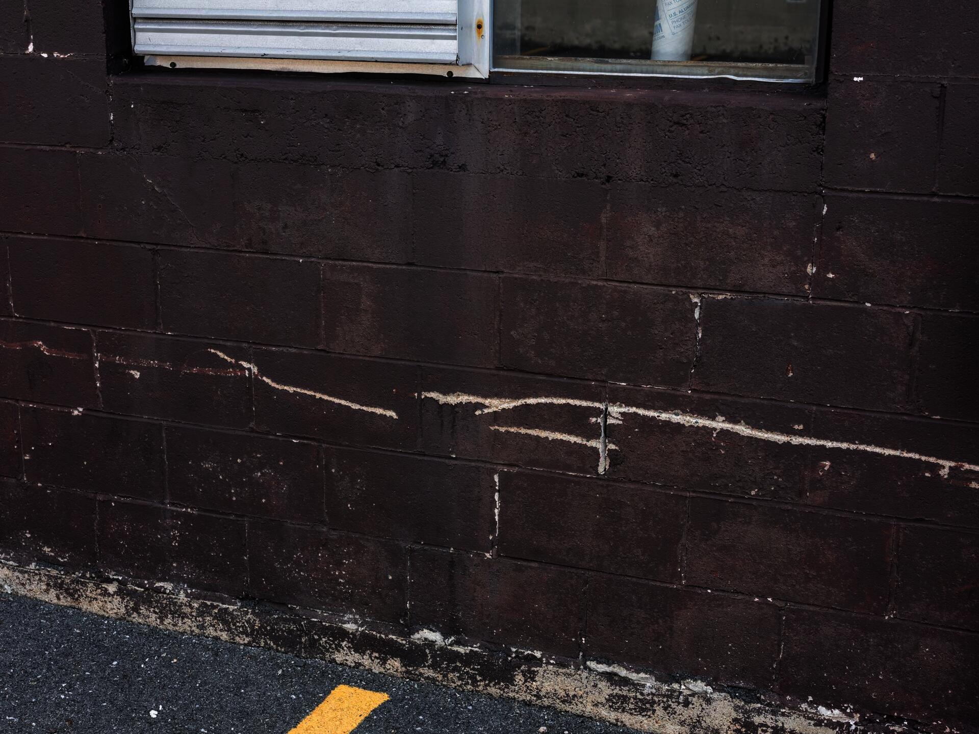 brick wall with scratch