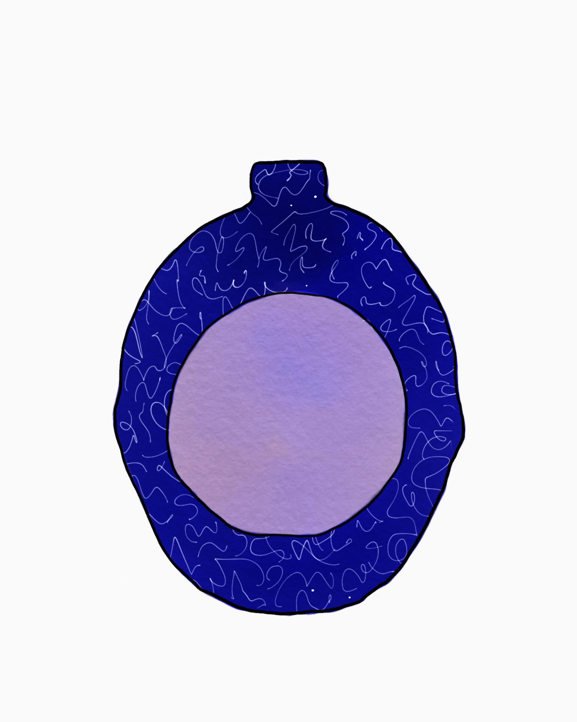 blue scribble jar