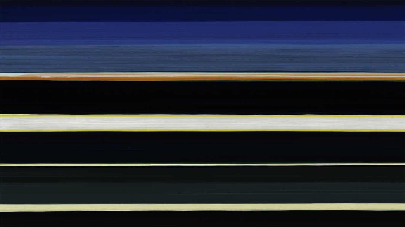 hand painted horizontal stripes in greys, blues, and yellow