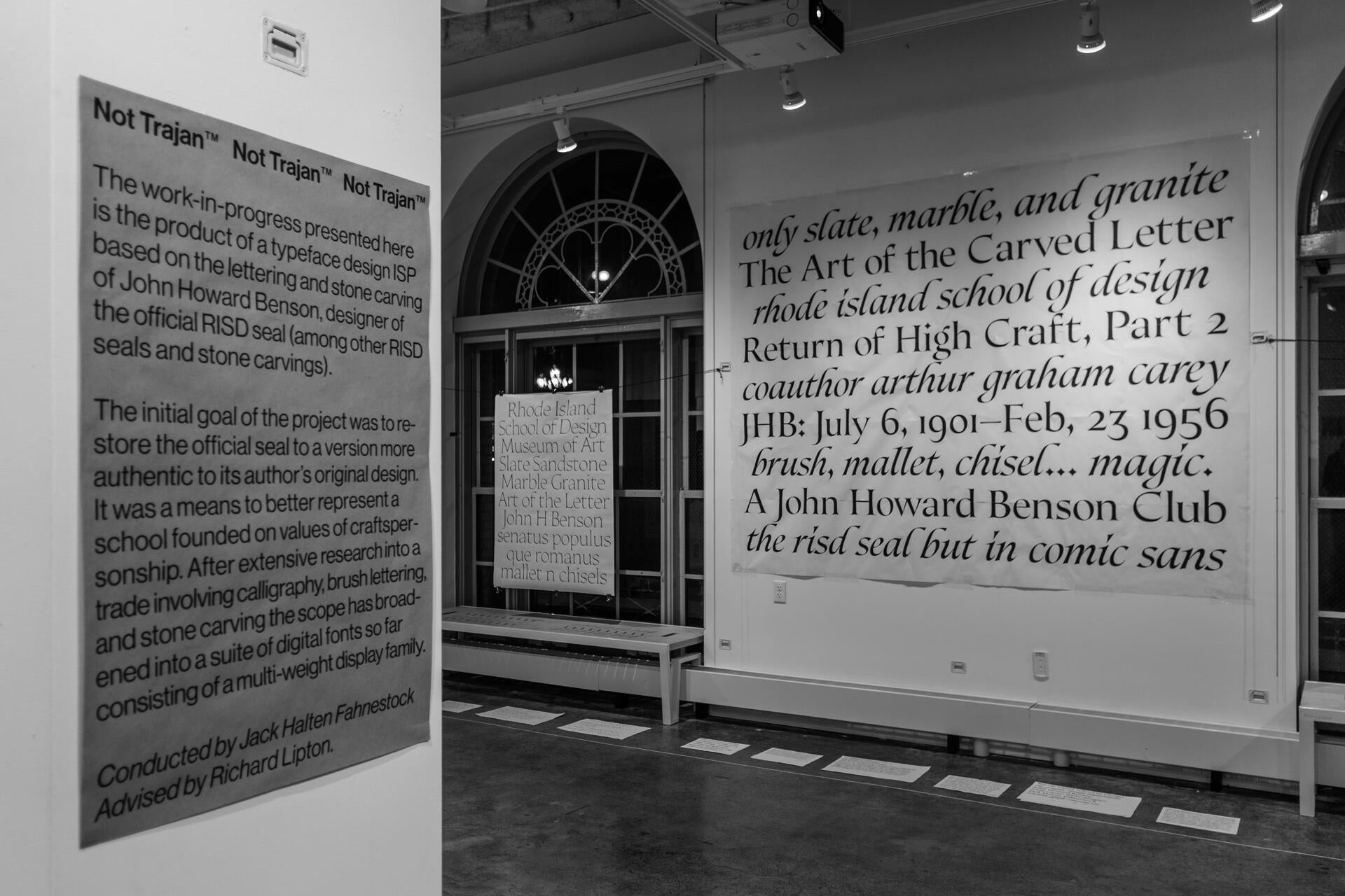 Installation view of the exhibition 'Not Trajan™'